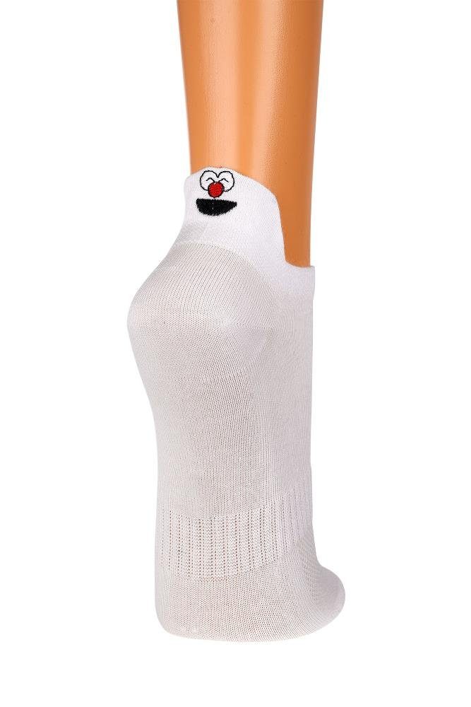 FussFreunde Sneakersocken 3 Paar Unisex Sneakers Socken mit Smiley Fersen-Stick Damen & Herren