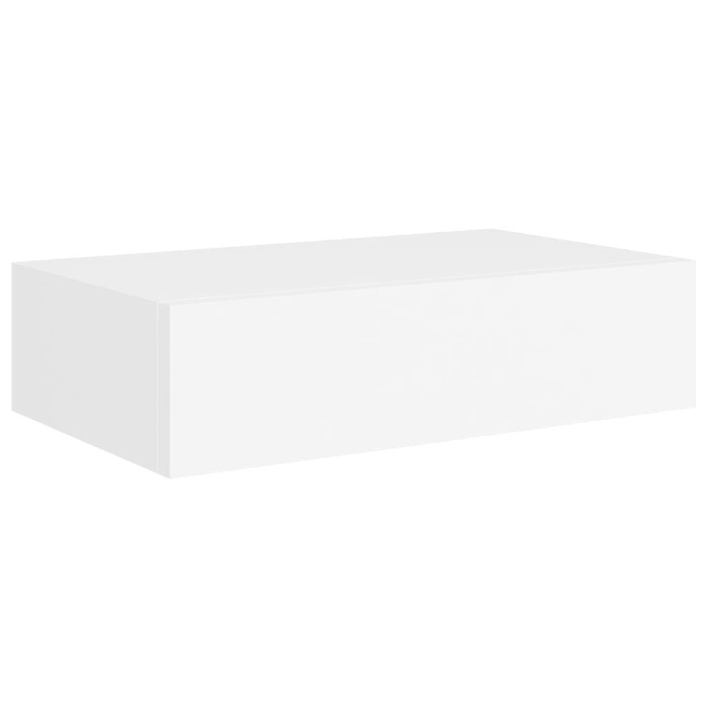 vidaXL Wandregal Wandregal Schubladenregal Weiß 40x23,5x10 cm MDF