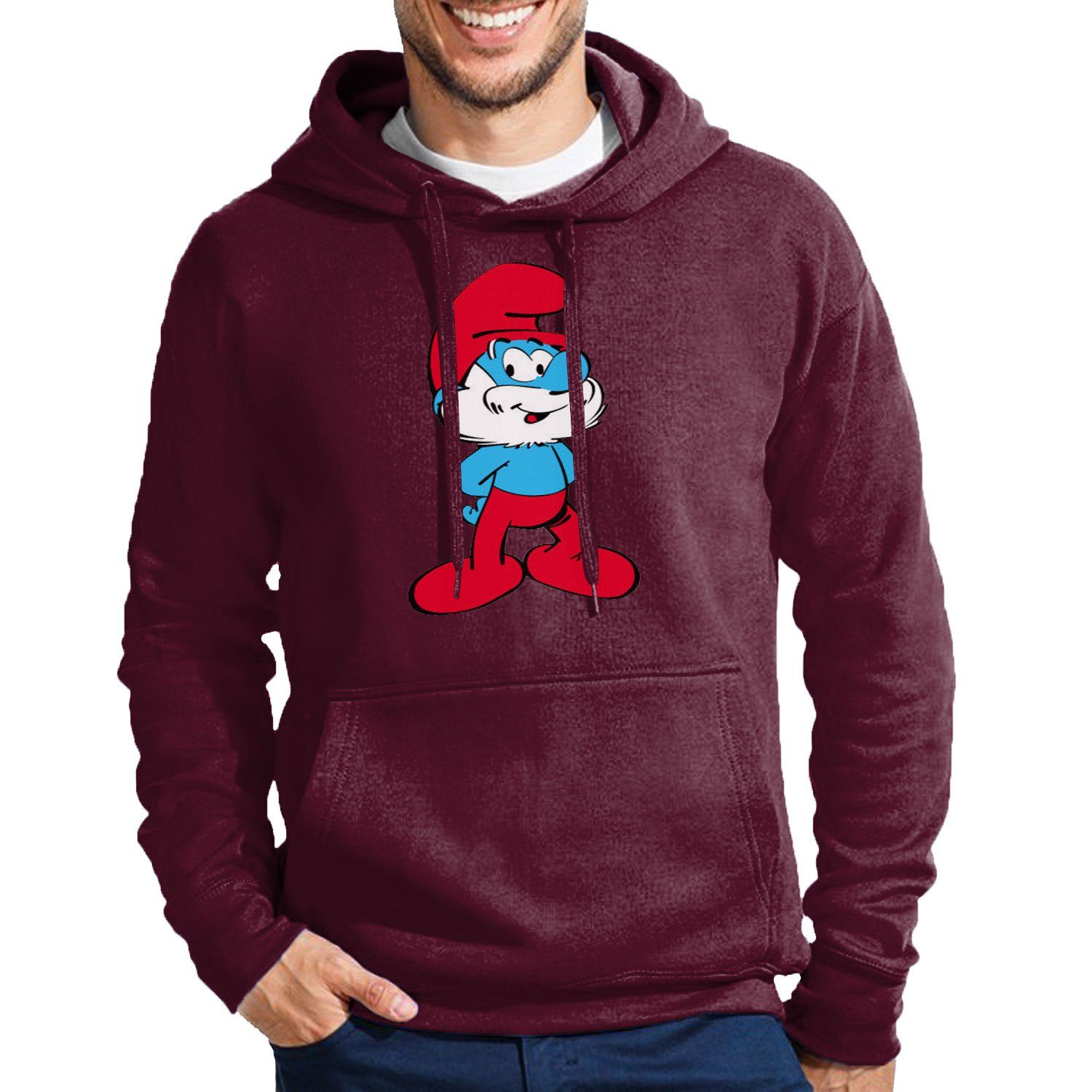 Hoodie Herren Papa Schlumpf Die Schlümpfe Smerf Schlaubi