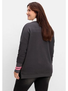 Sheego Sweatshirt Große Größen mit überschnittenen Schultern