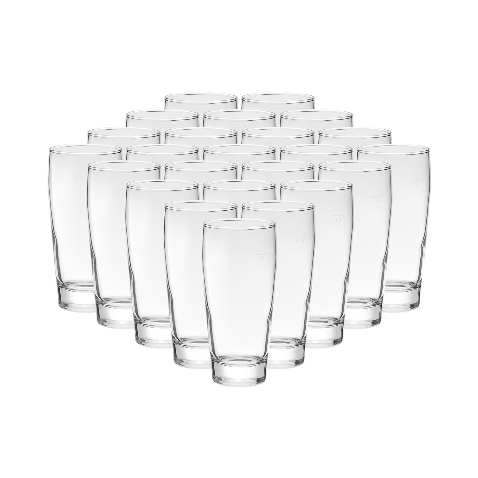 van Well Bierglas Willi Becher geeicht 0,2 l 24er Set, Glas