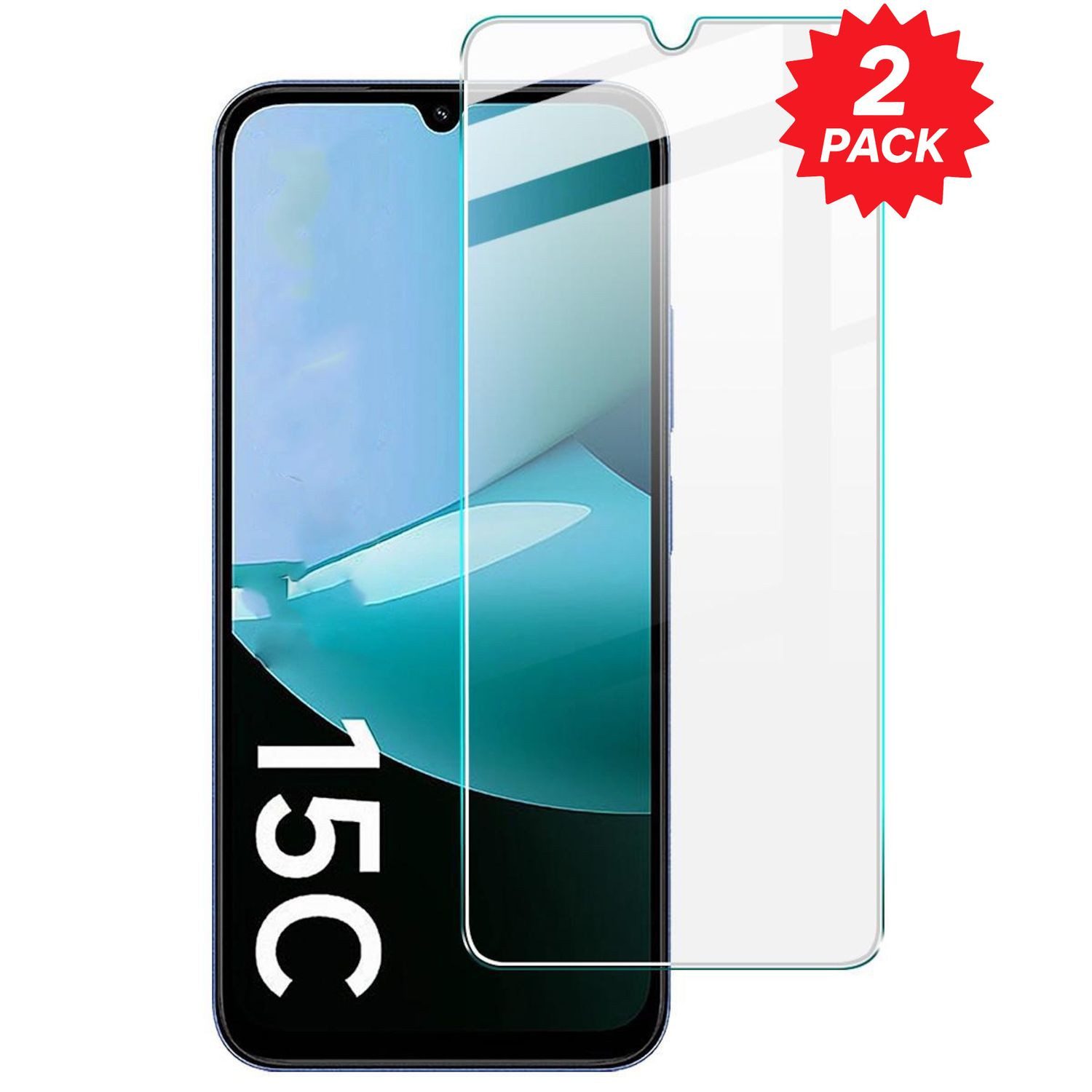 Wigento Displayschutzglas 2x für Xiaomi Redmi 17C 5G / 15C 4G 171.5mm Bildschirmschutz 9H Glas für Xiaomi Redmi 17C 5G / 15C 4G 171.5mm, Spar Set 0,26mm 9H 2.5D Hart Glas Folie, hoher Schutz