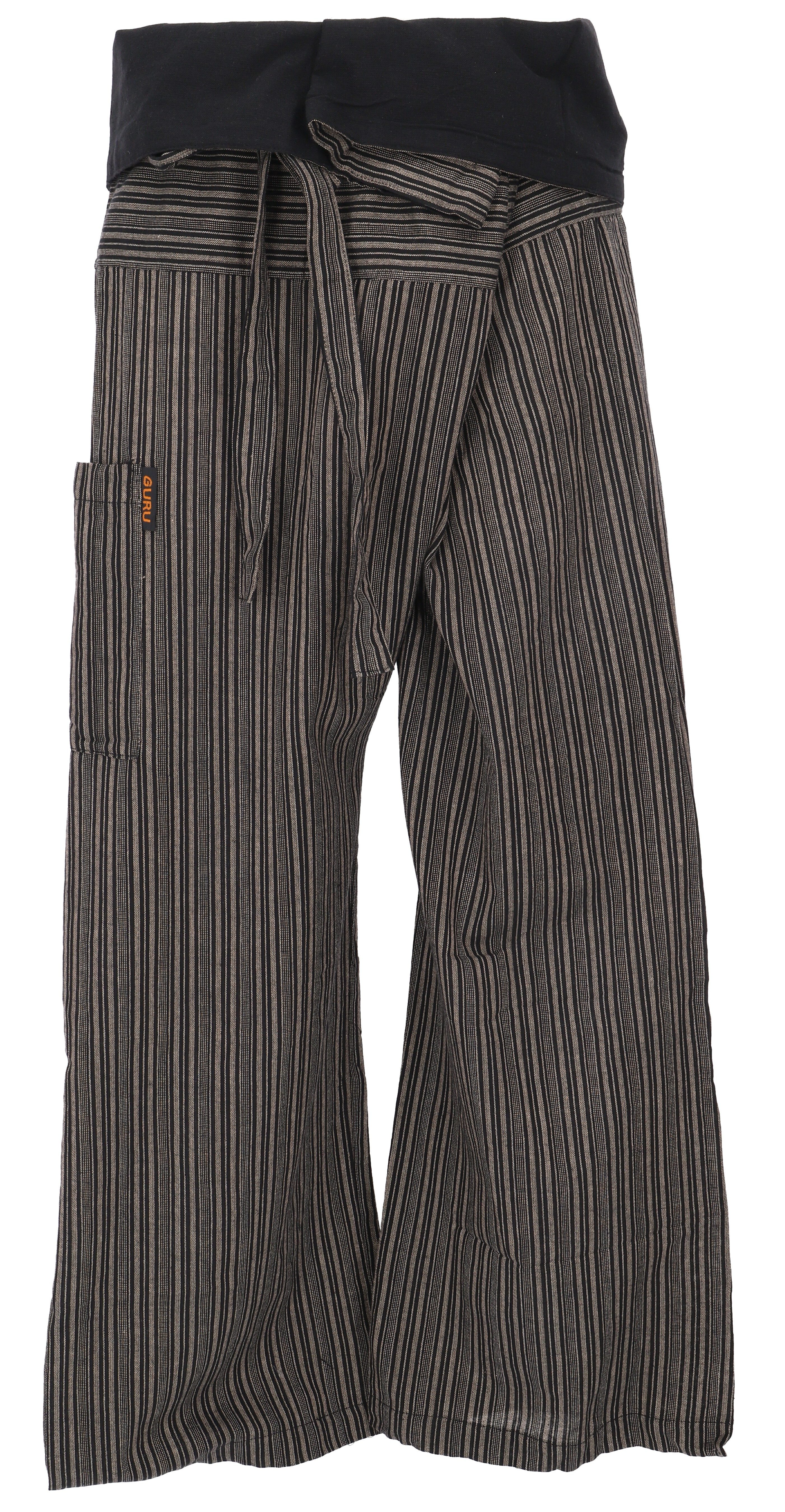 Guru-Shop Relaxhose Thai Fischerhose aus gestreift gewebter, feiner.. Ethno Style, alternative Bekleidung