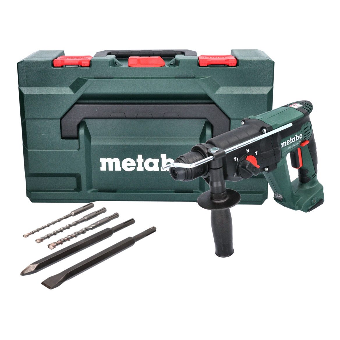 metabo Schlagbohrmaschine KH 18 LTX 24 Akku Kombihammer 18 V 2,1 J SDS plus + 5 tlg. Bohrer Mei
