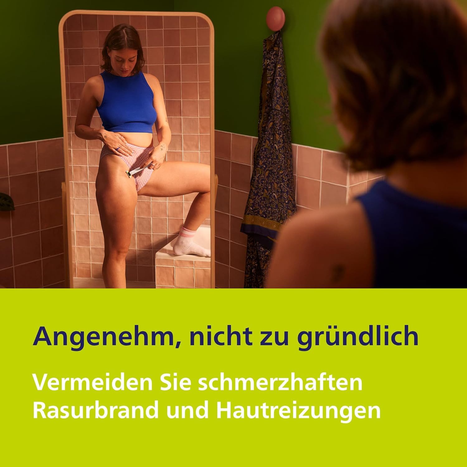 Philips Beauty-Trimmer OneBlade Intimate QP1924/30 Elektrischer Intimrasierer Frauen Männer, Intimrasur Damen Herren weiß