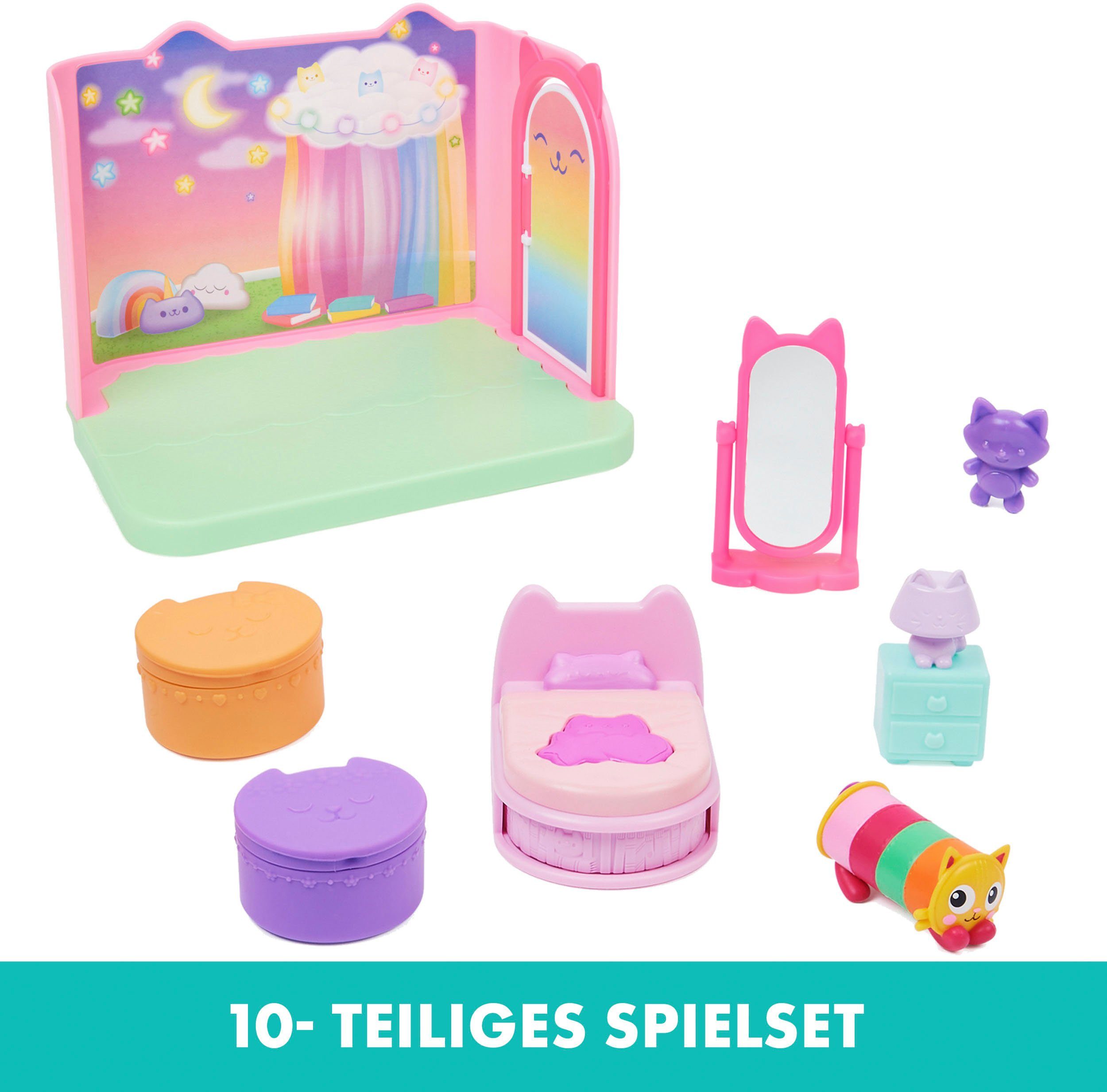 Spin Master Spielwelt Gabby's Dollhouse – Deluxe Room – Pillow Cat's Schlafzimmer