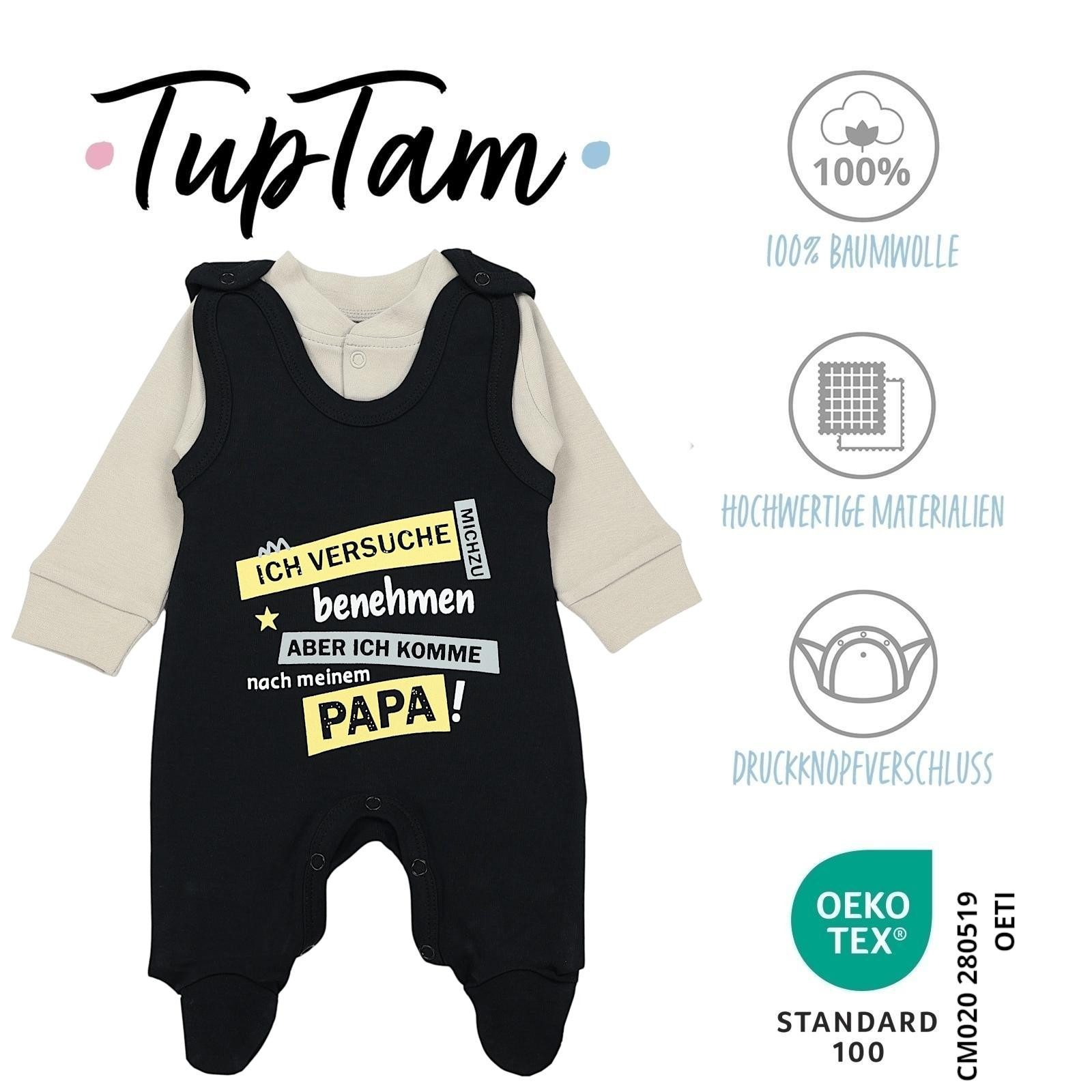 TupTam Strampler TupTam Unisex Baby Strampler Set Spruch Mamas & Papas Schatz