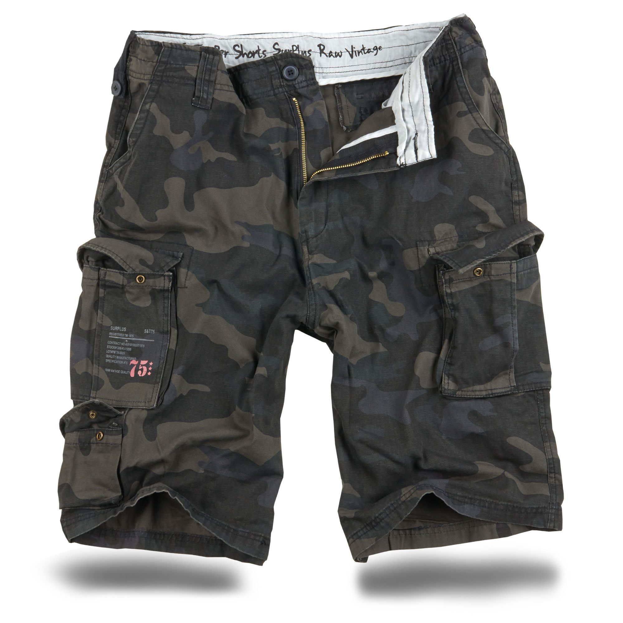 Trooper Cargoshorts Trooper Bermuda Baumwolle Sommer Shorts Kurze Hose Army knielang