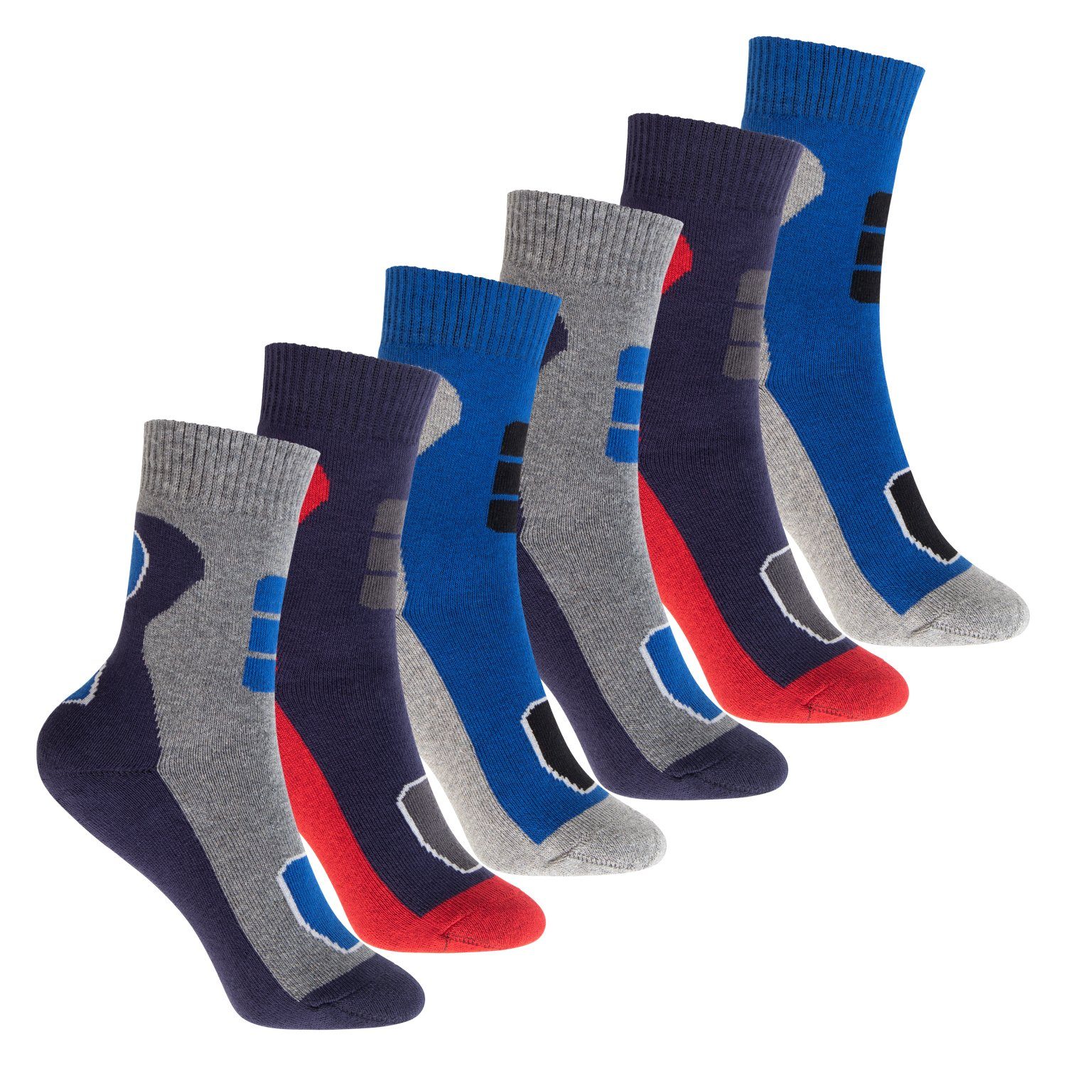 Footstar Thermosocken Bunte Kinder Outdoor Socken (6 Paar) Thermo Wintersocken Variante 2