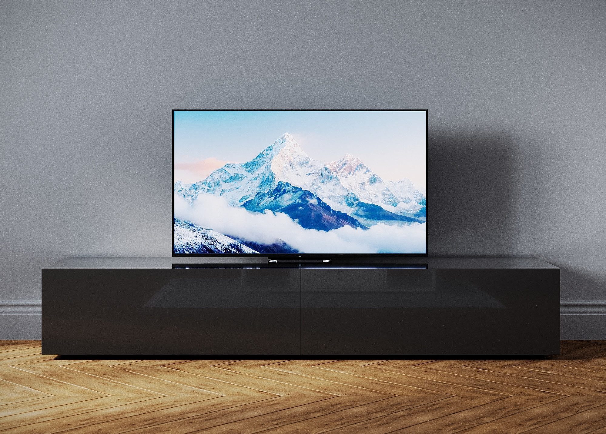 SONNI Lowboard Lowboard TV Hängend Weiß/ Schwarz TV Schrank in Wohnzimmer ( günstig online kaufen