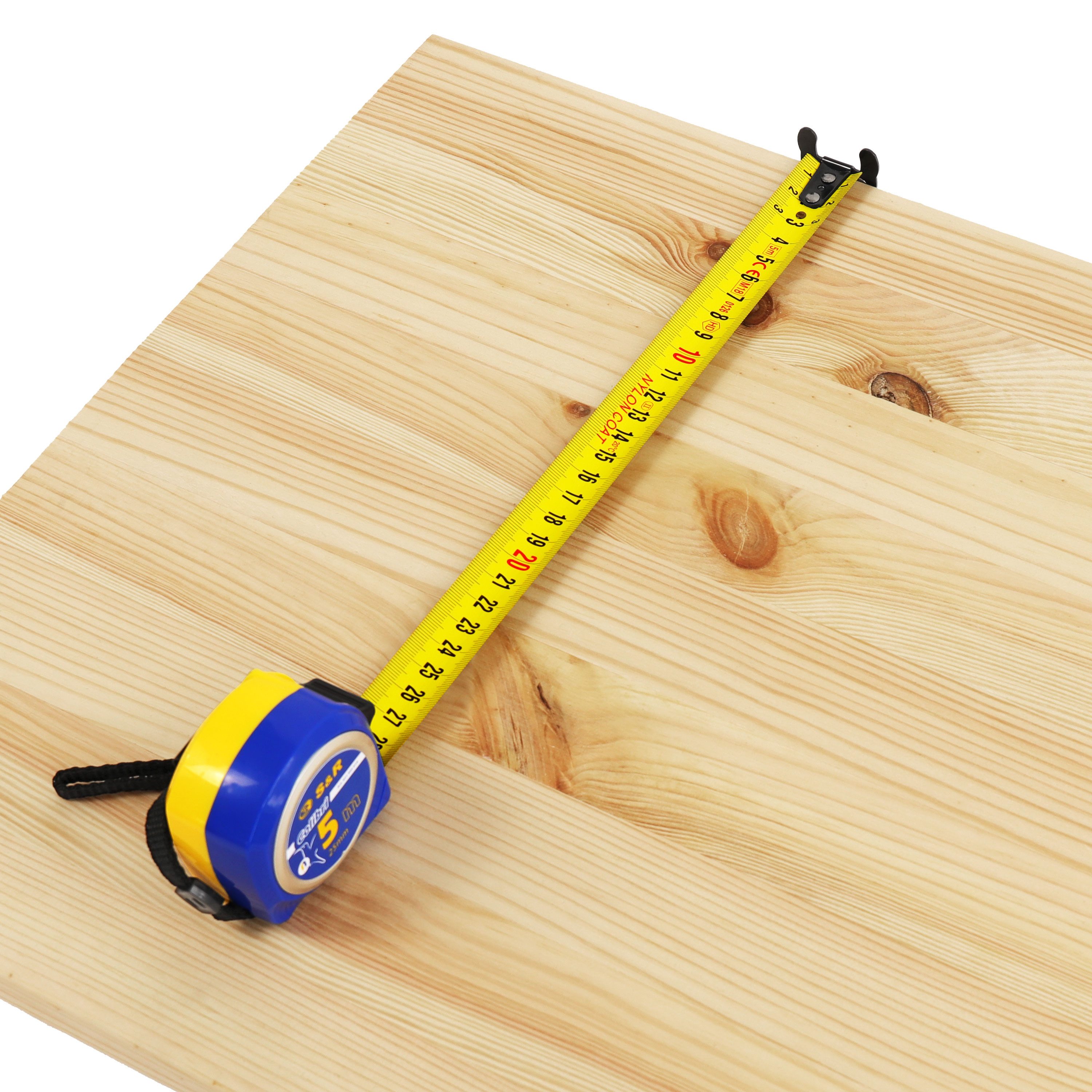 S&R Maßband 5m x 25 mm mit Magnet-Haken, KOMPAKT und ROBUST, Nylon-Polymer, BEIDSEITIG bedruckt, Gürtelschlaufe, COLIBRI - Serie