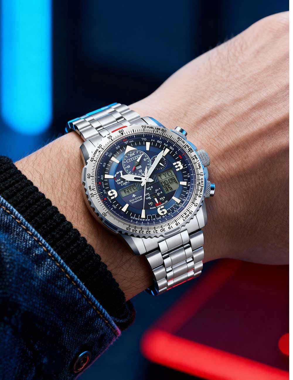 Citizen Quarzuhr Citizen JY8100-80L Promaster Sky Chronograph Herrenuhr 45mm 20ATM Citizen JY8100-80L Promaster Sky Chronograph Herrenuhr 45mm 20ATM