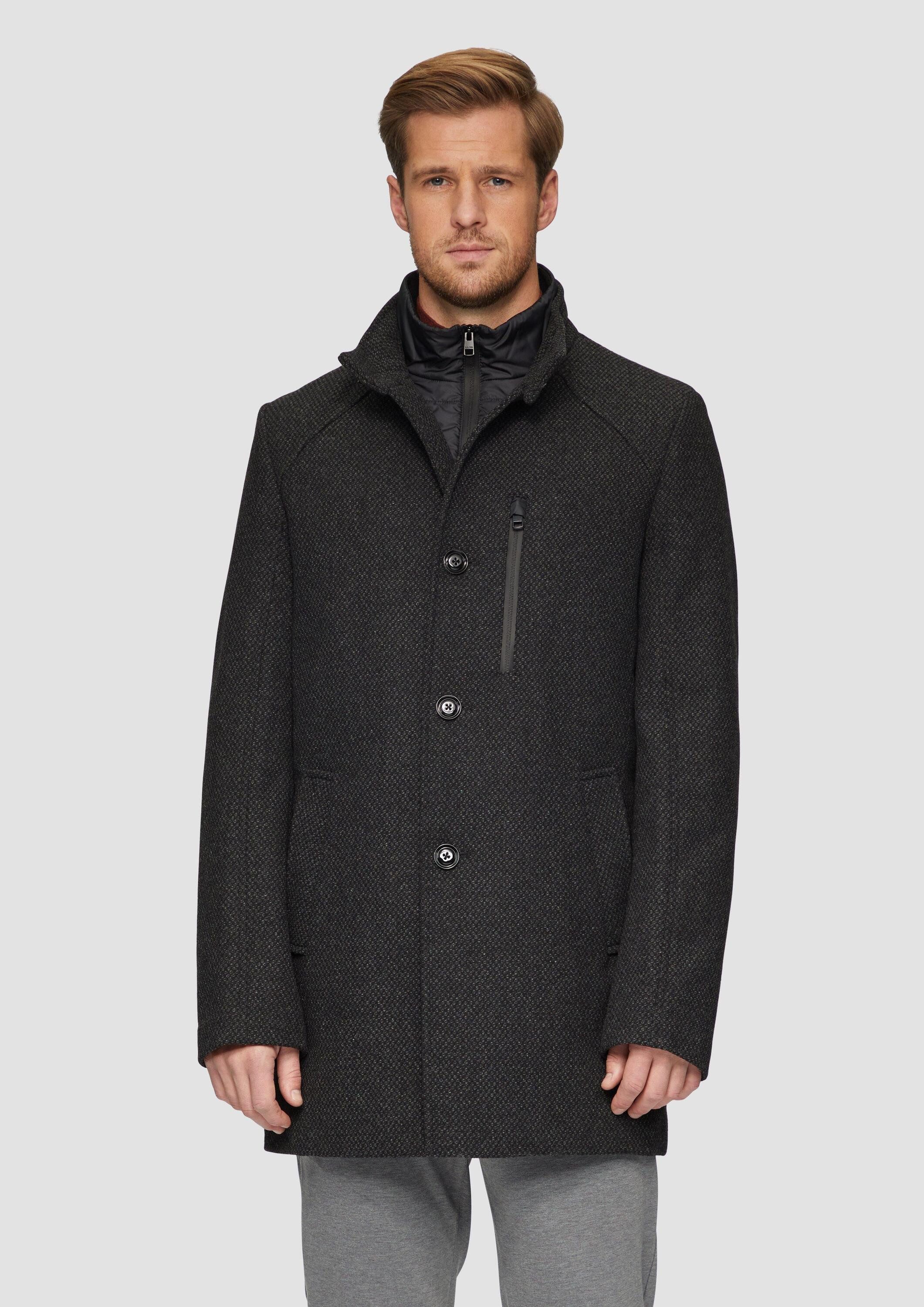 s.Oliver Wintermantel Outdoor-Mantel Wattierter Wollmix-Mantel mit herausne günstig online kaufen