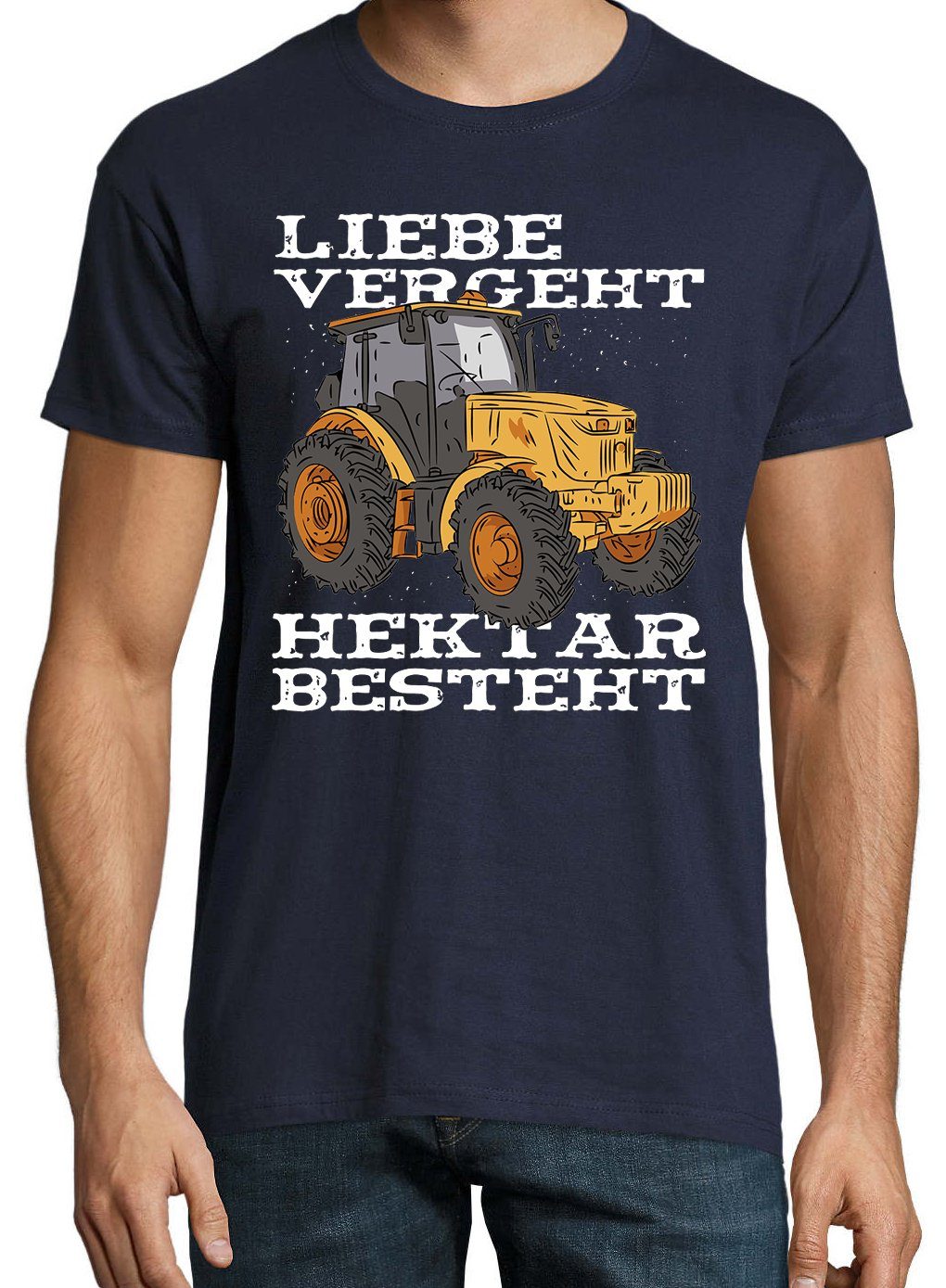 Youth Besteht" Liebe mit Herren Frontprint Designz Vergeht, T-Shirt trendigem Shirt "Liebe Navyblau