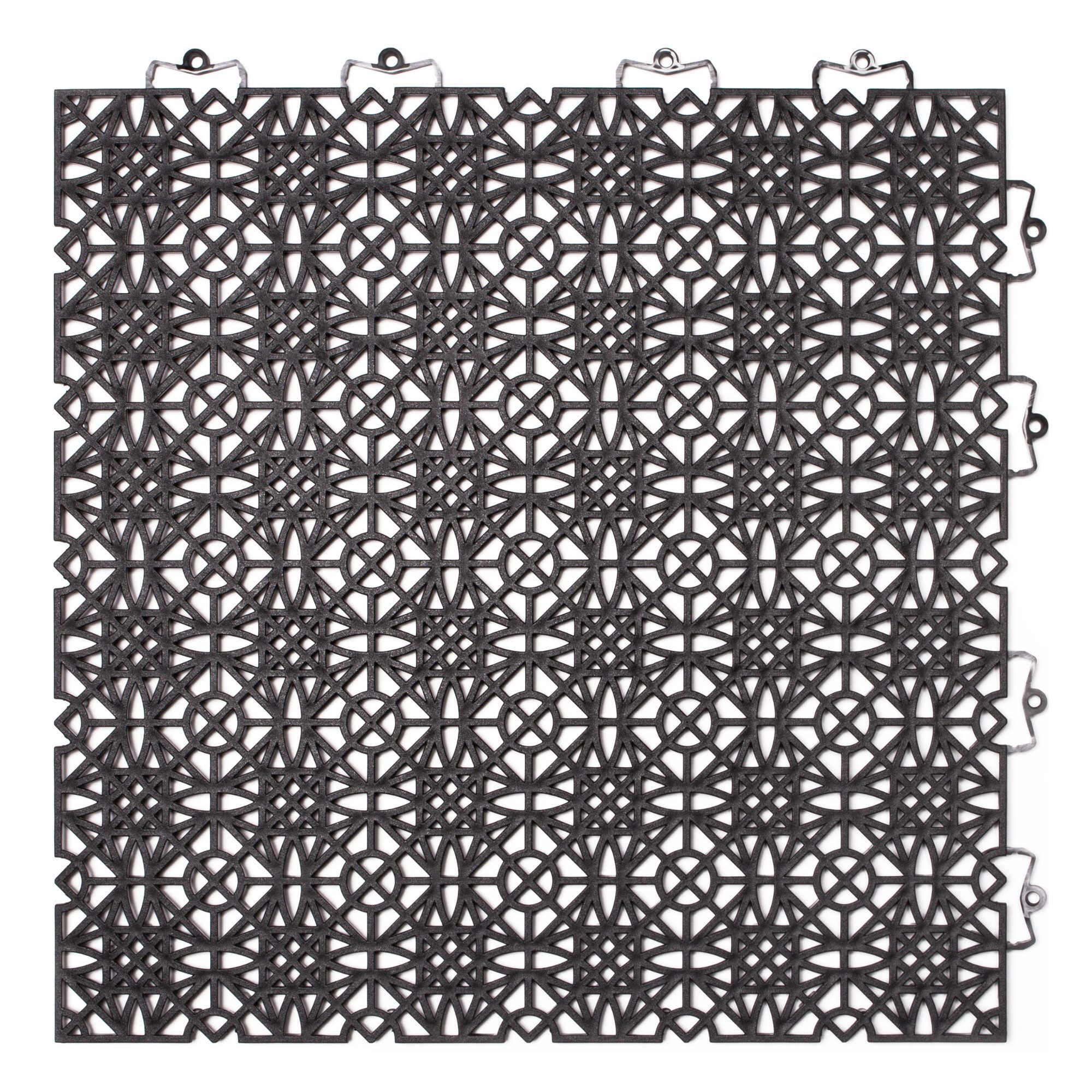 Andiamo Kunststoff-Fliesen Terra Sol, Terrassenfliesen, wetterfest, Made in Switzerland, Set, 7 St., erhältlich mit 7 Stück (1 qm), 14 Stück (2 qm) oder 35 Stück (5 qm), Klickfliesen, 38x38 cm, Balkon Bodenbelag, UV-beständig
