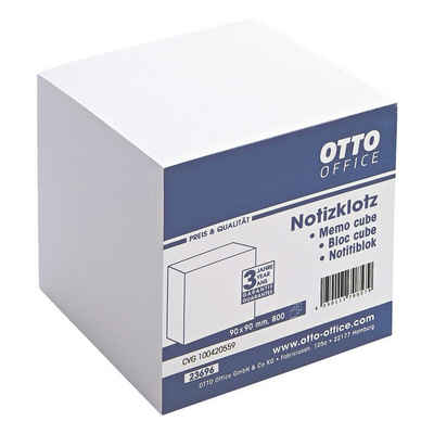 Otto Office Notizzettel, Notizklotz 90x90 mm, weiß, 800 Blatt