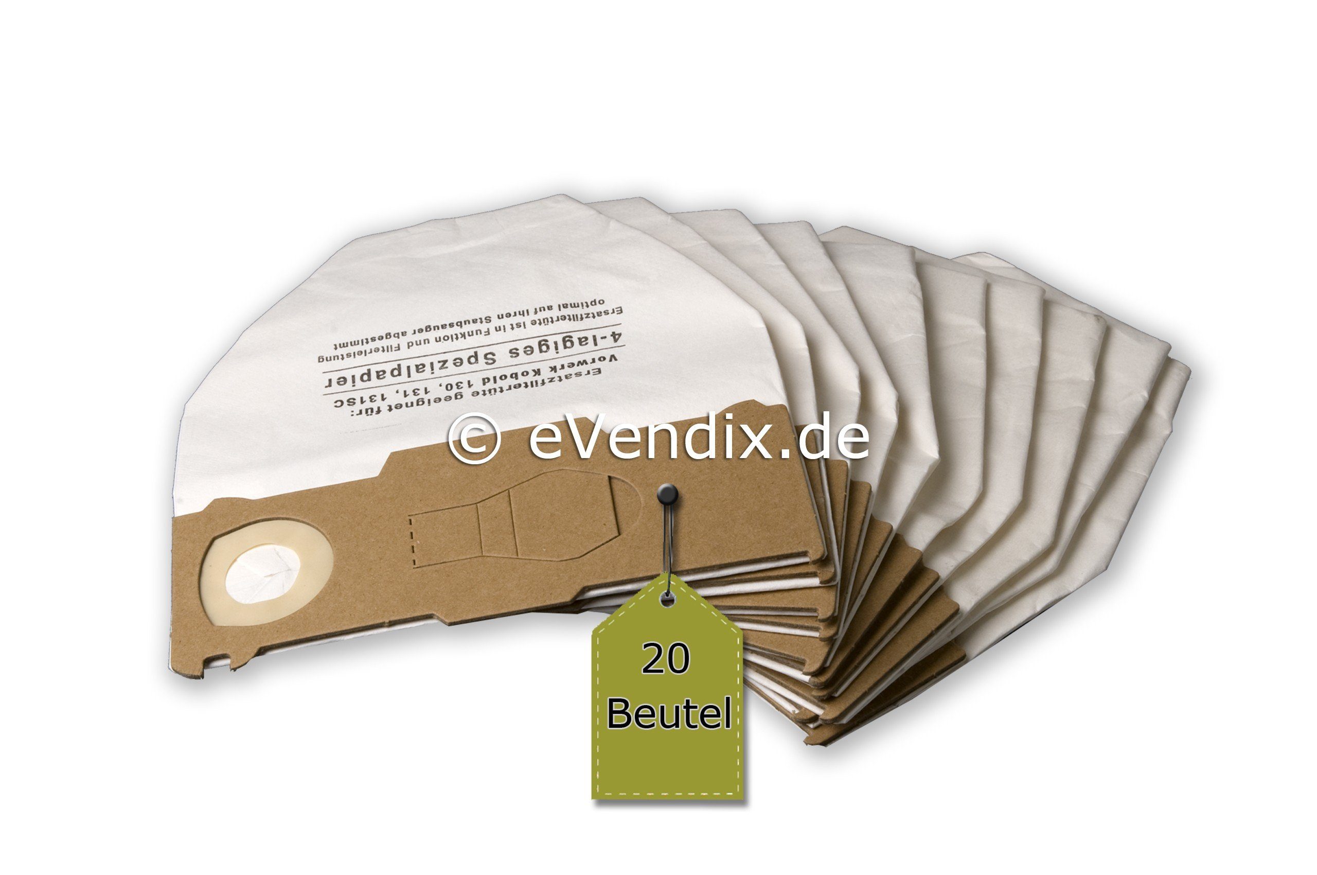 Staubsaugerbeutel passend für Vorwerk Kobold 130, 131, SC