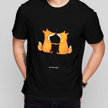 Mr. & Mrs. Panda T-Shirt Füchse Liebe - Schwarz - Geschenk, Nachthemd, Jubiläum, Lustiges T-Sh (1-tlg)