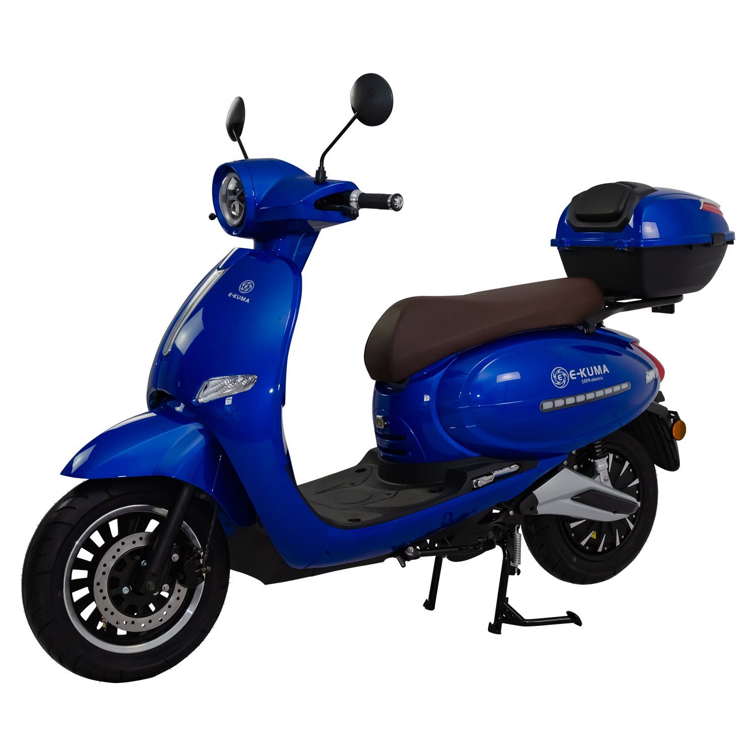 e-kuma E-Motorroller Sun, 3800 45 Akku 1x inklusive Ah km/h, 60V23,4 inklusive W, blau Topcase