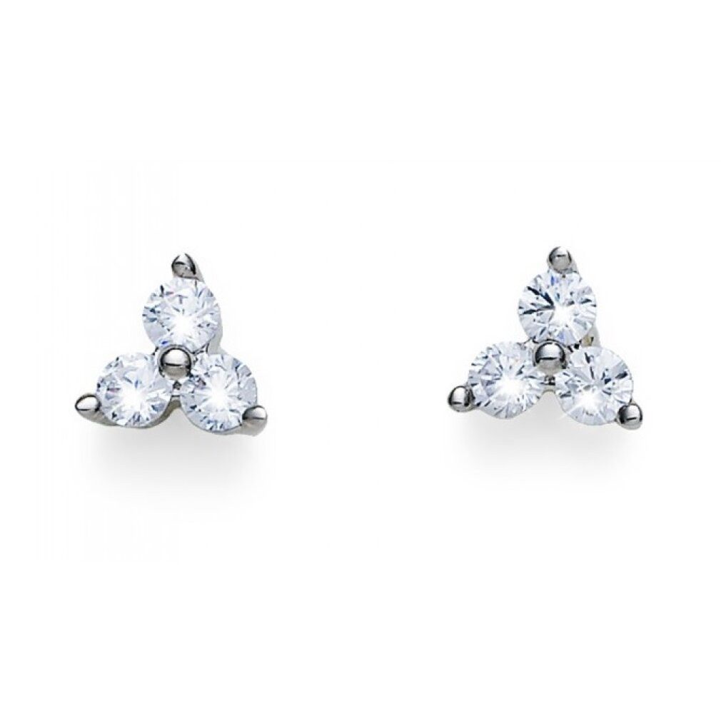 Oliver Weber Ohrring-Set Glittering stud earrings with clear zircons 22989