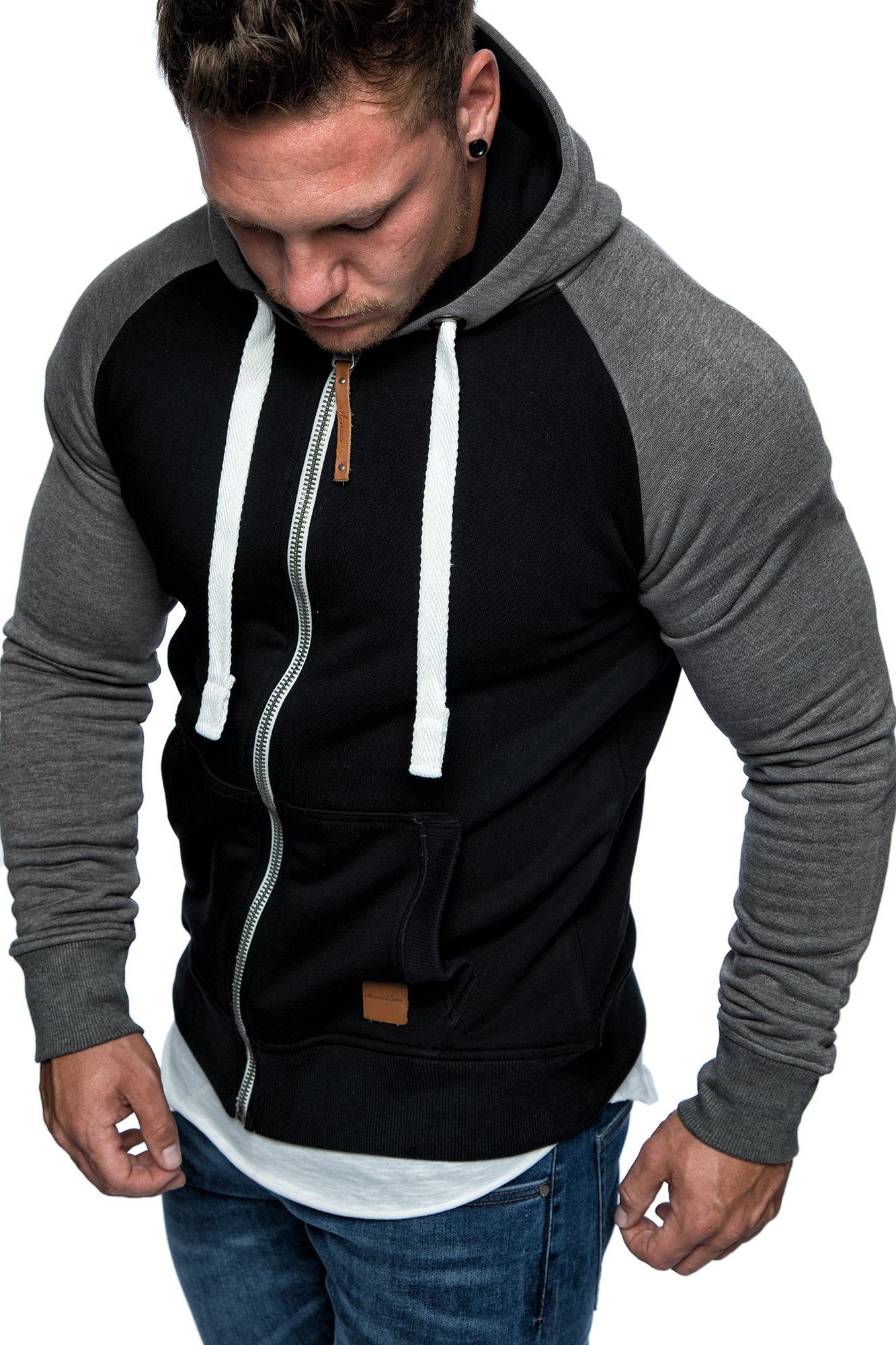Amaci&Sons Kapuzenpullover EL CAJON Sweatjacke Herren günstig online kaufen