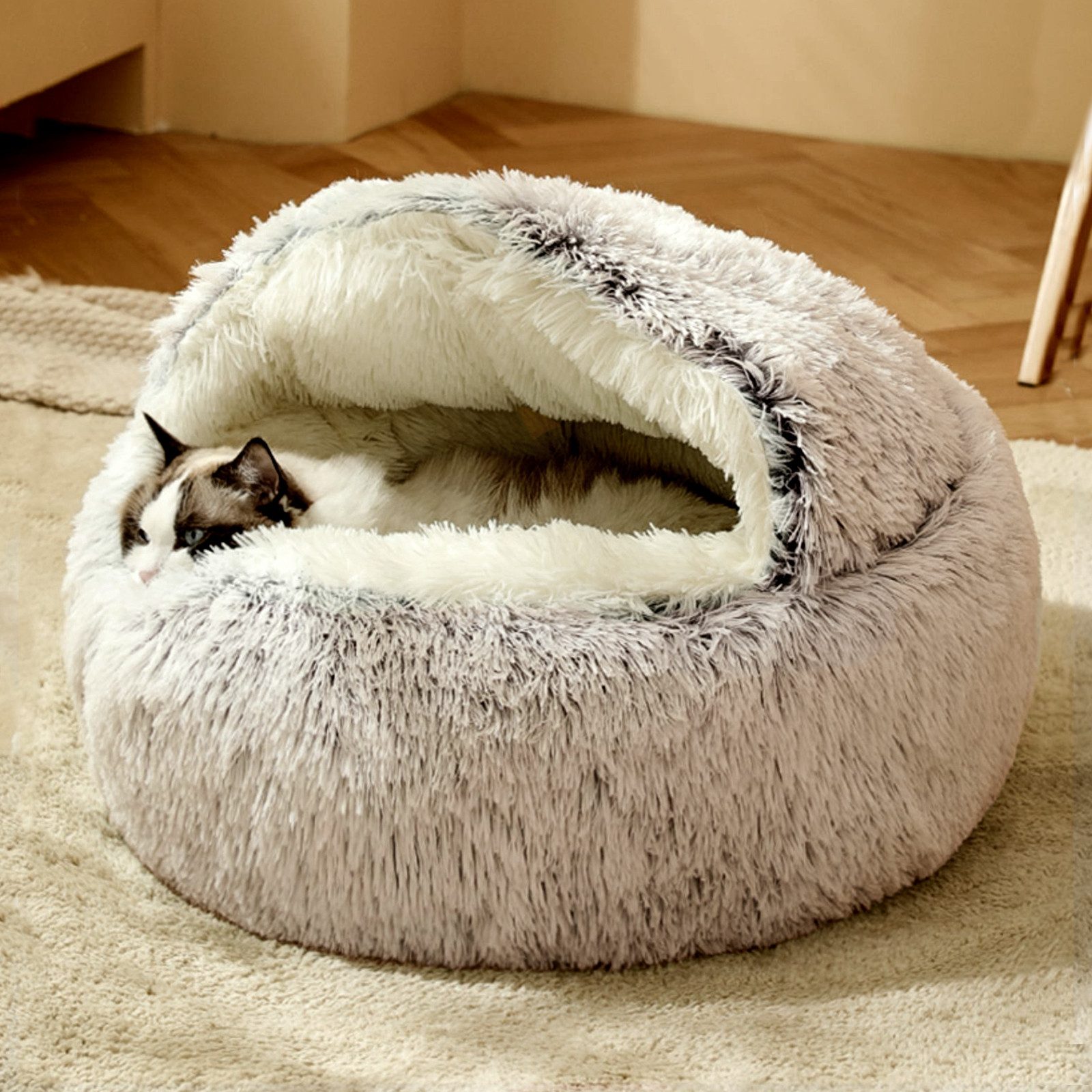 CALIYO Tierbett Flauschiges Katzenbett, rund, weiches günstig online kaufen