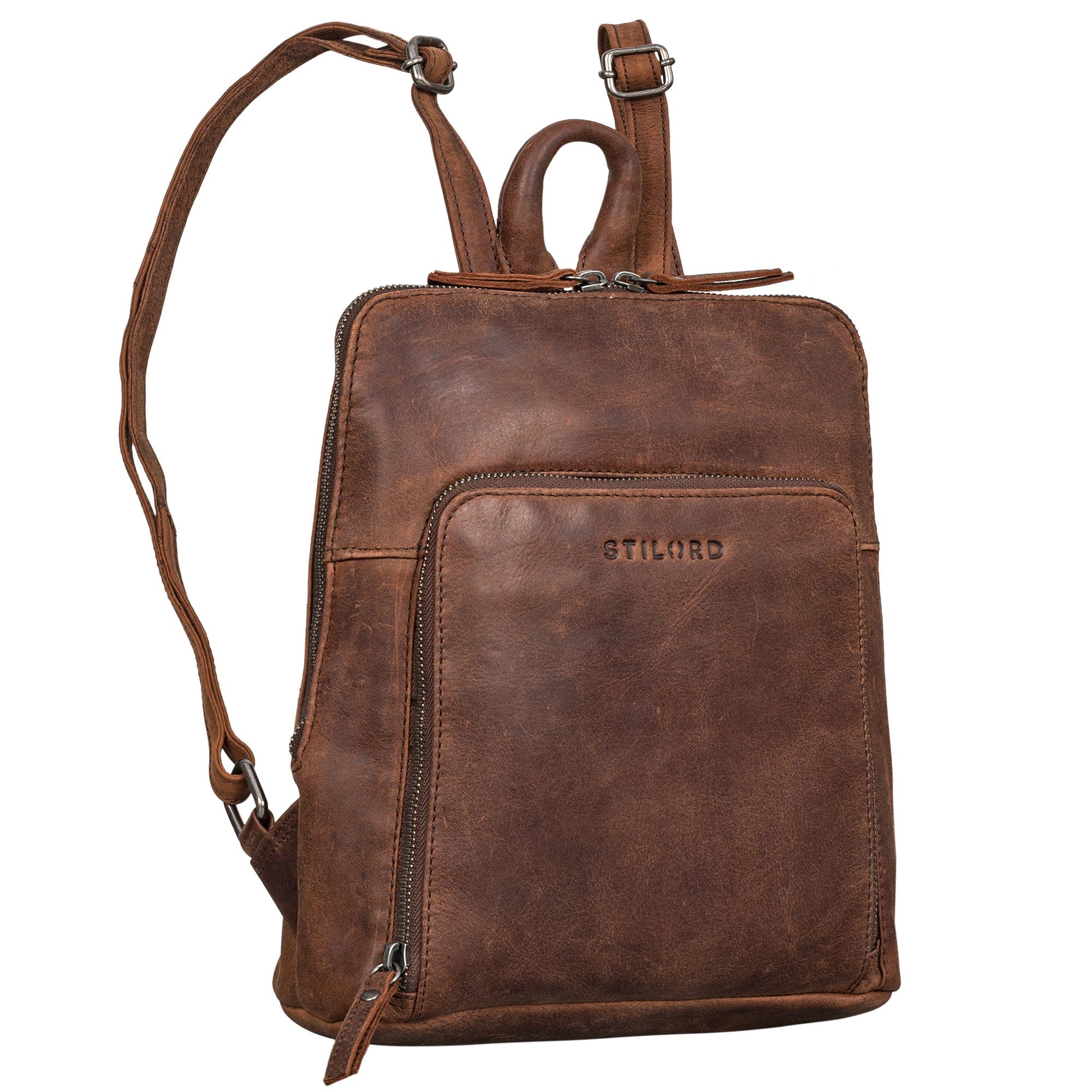 STILORD Cityrucksack "Sally" Vintage Rucksack Damen Leder Klein günstig online kaufen