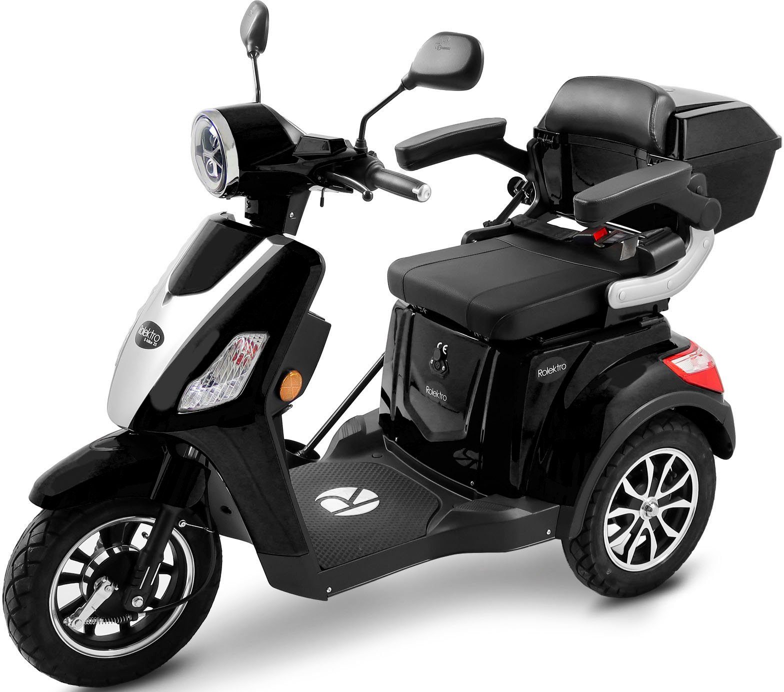 Rolektro 1000 V.3, W, Akku, 25 Topcase) km/h, E-Trike 25 Lithium (mit Rolektro Elektromobil