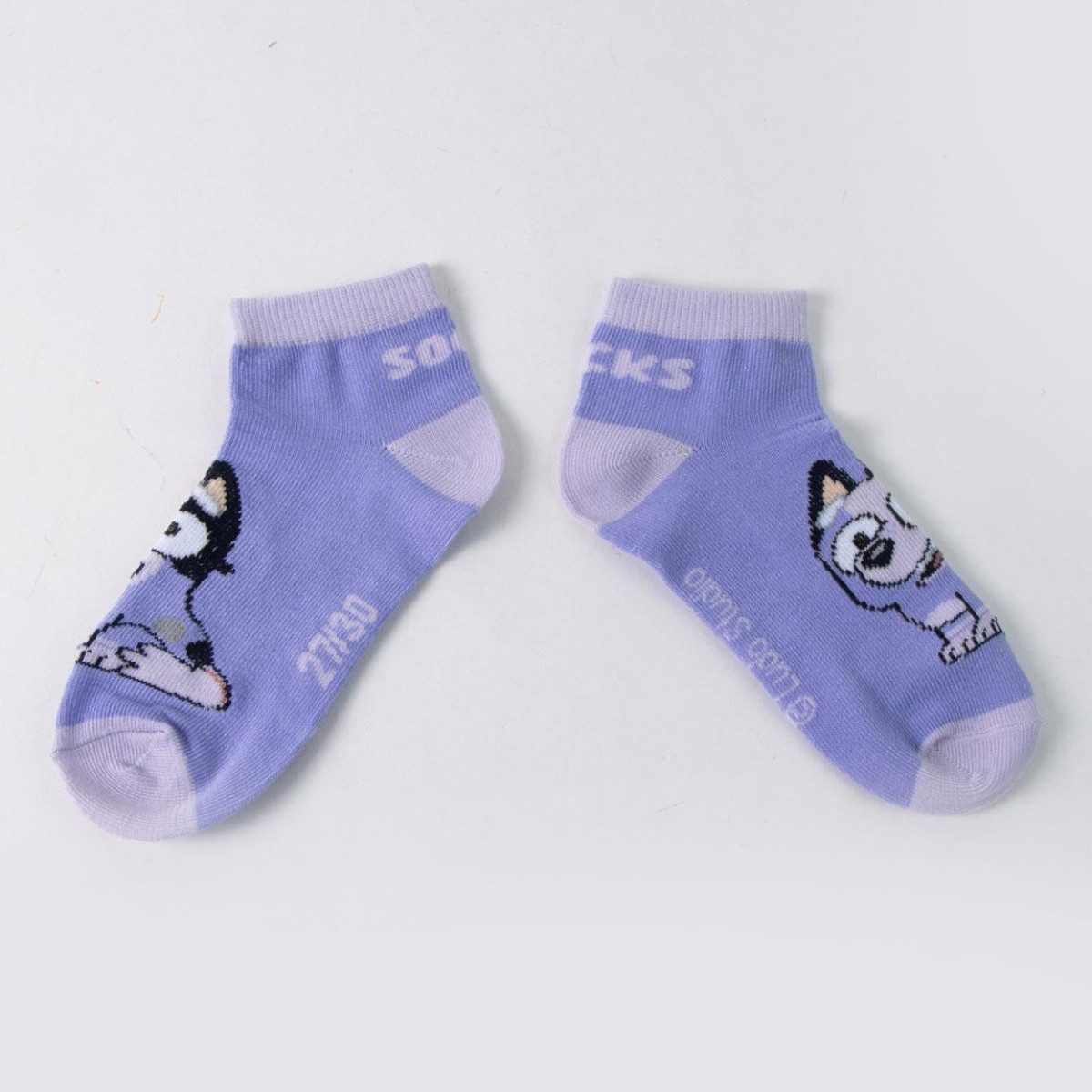 Bluey Kurzsocken 7 Paar Kinder Kurzsocken Set für Schule und Freizeit
