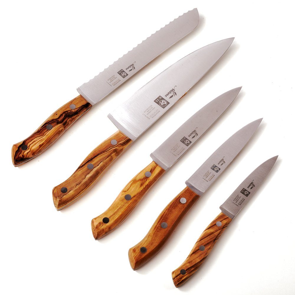 dasOlivenholzbrett Messer-Set Messer mit Olivenholzgriff, Set aus allen 5 Varianten (1-tlg)