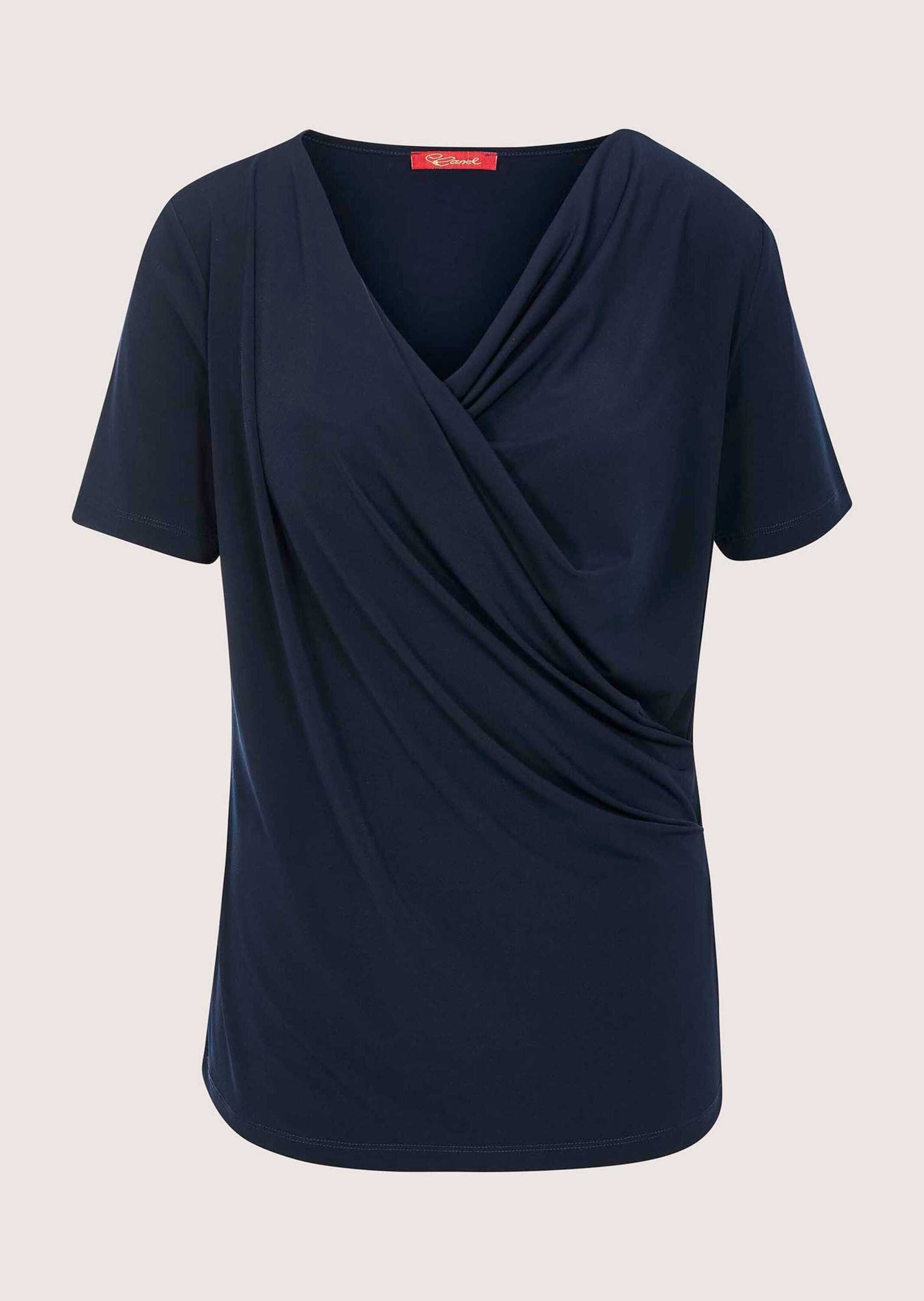 3/4-Arm-Shirt Elegantes Wickelshirt Kurzarm mit Elasthan