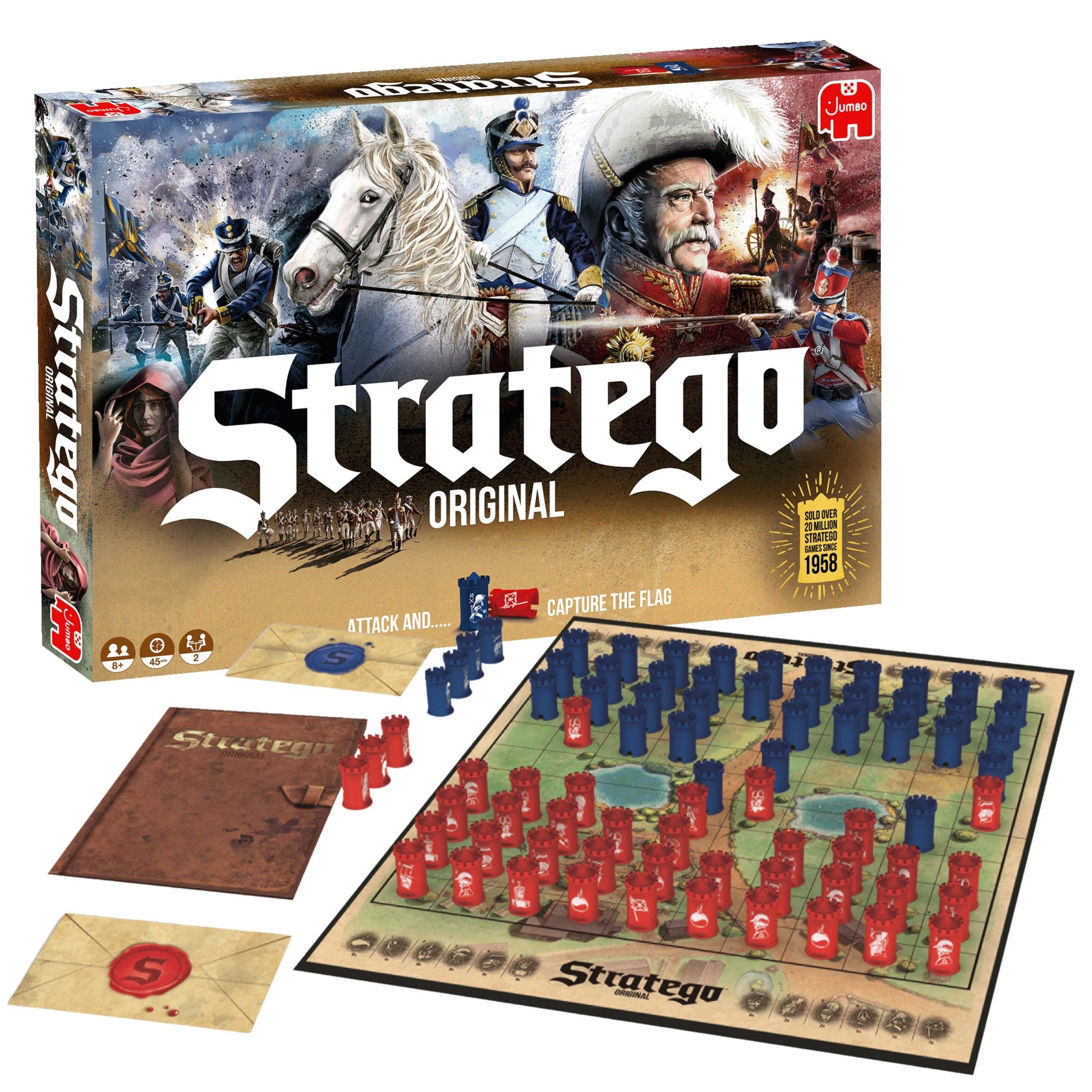 Spielesammlung Stratego Original – Strategiespiel für 2, Familienspiel ab 8 Jahren