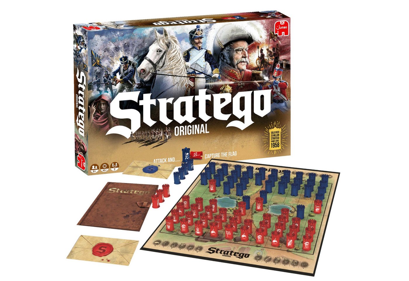 Sarcia.eu Spielesammlung Stratego Original – Strategiespiel für 2, Familienspiel ab 8 Jahren