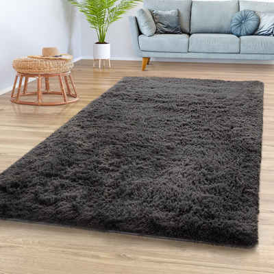 Hochflor-Teppich Teppich Wohnzimmer Hochflor Langflor Shaggy Weich, TT Home, Läufer, Höhe: 37 mm