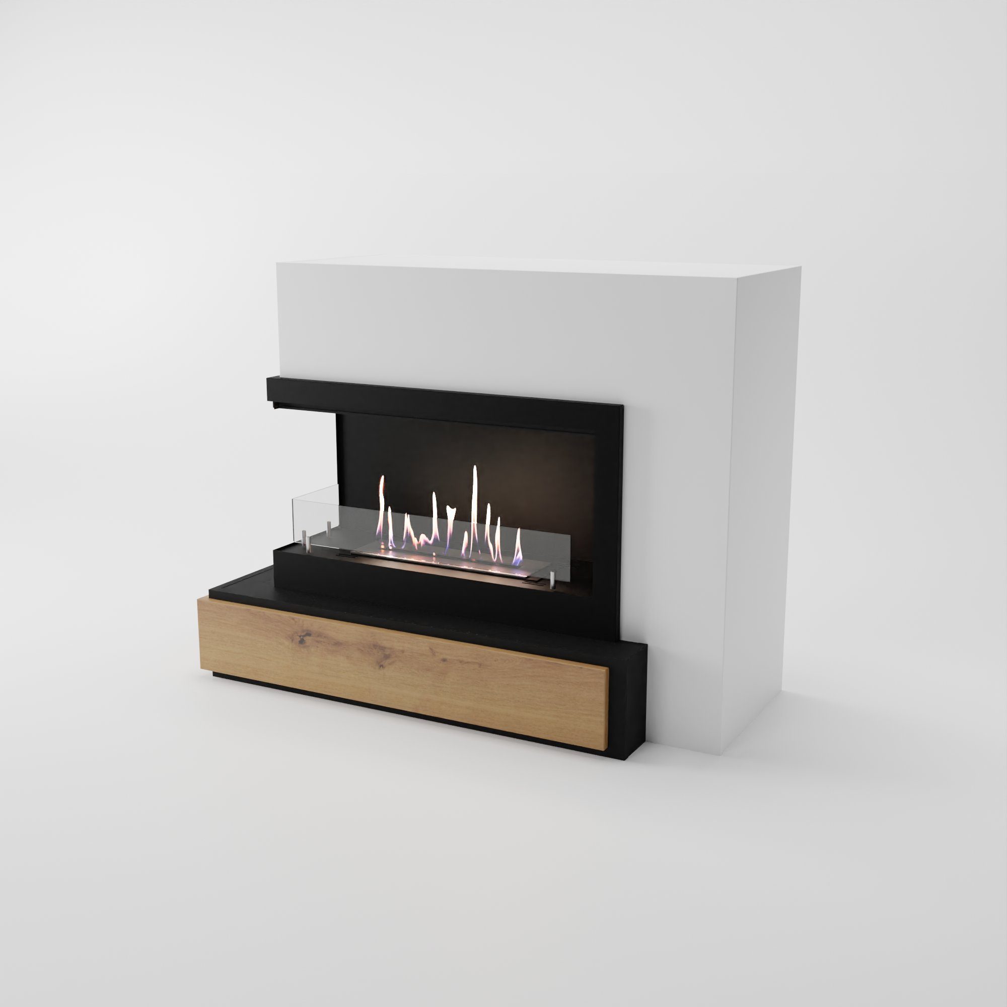 GLOW FIRE Echtfeuer-Dekokamin Narvik Links Ethanol Kamin, Bioethanol Kamin günstig online kaufen