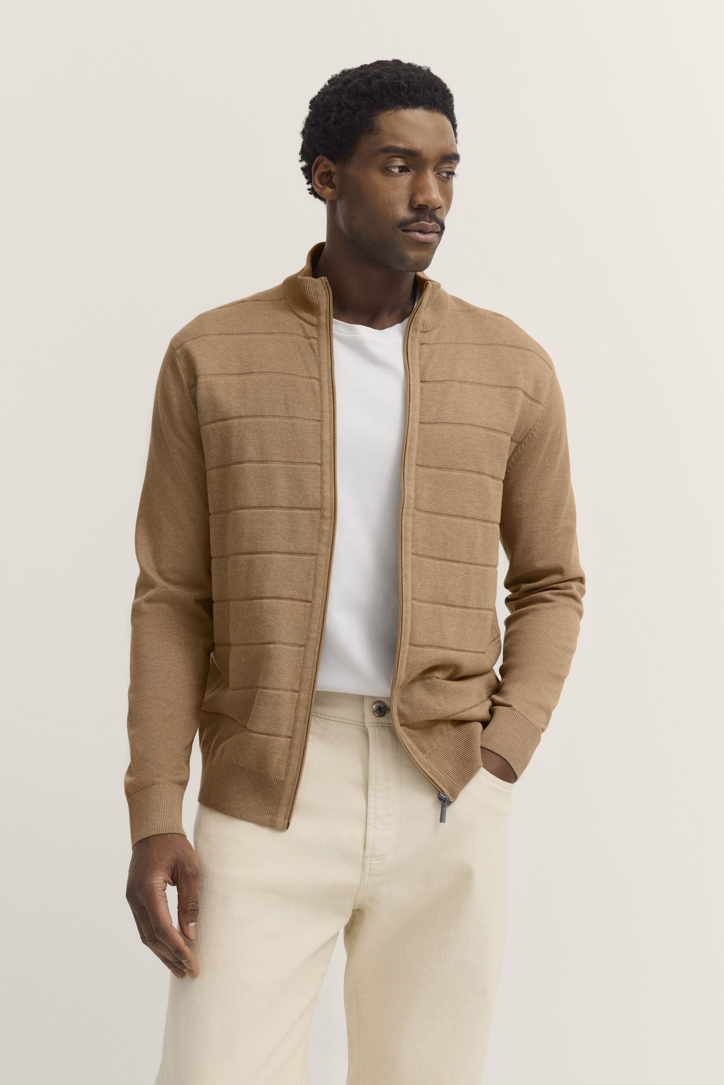 bugatti Strickjacke mit Reißverschluss