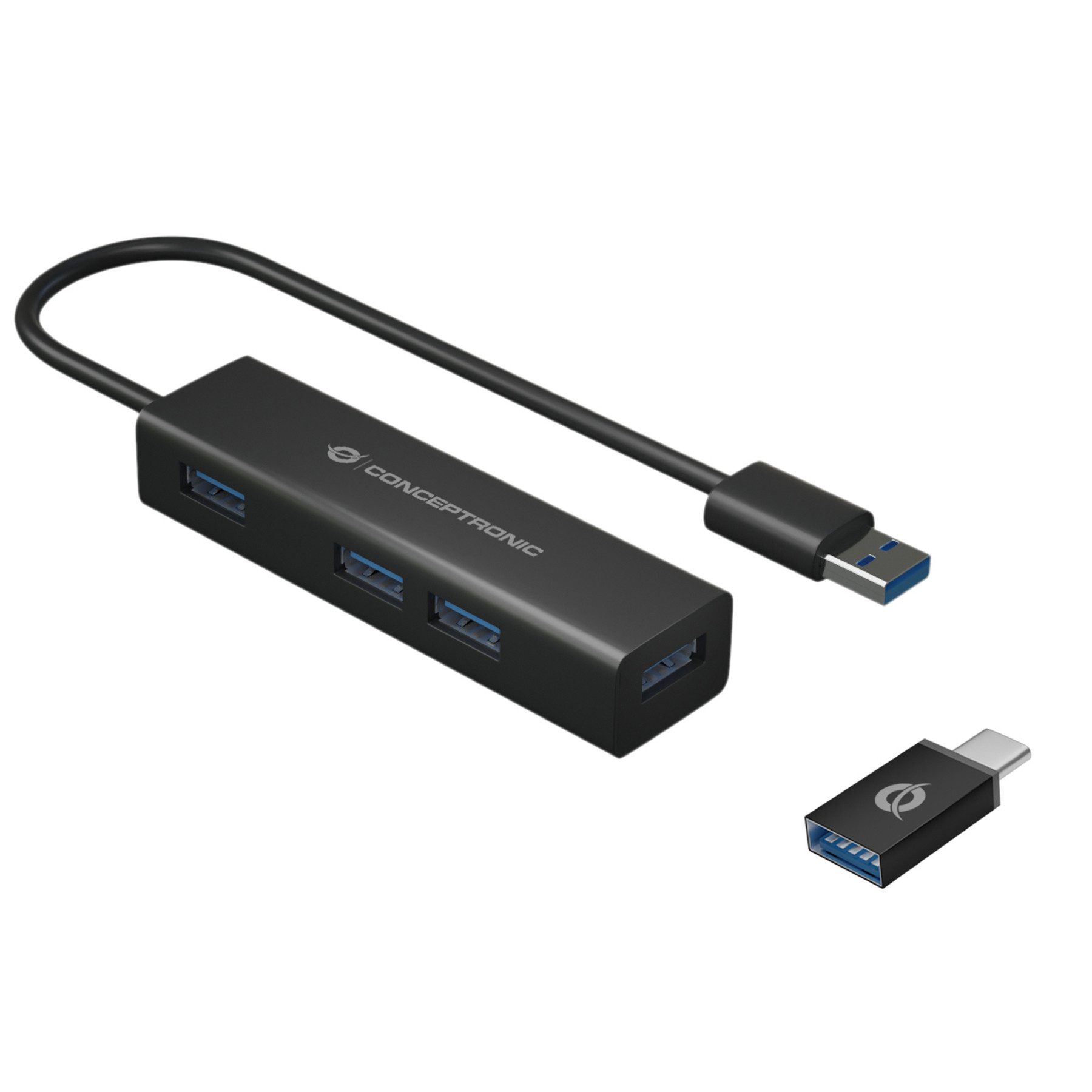CONCEPTRONIC USB-Hub HUBBIES06B 4-Port USB-Adapter