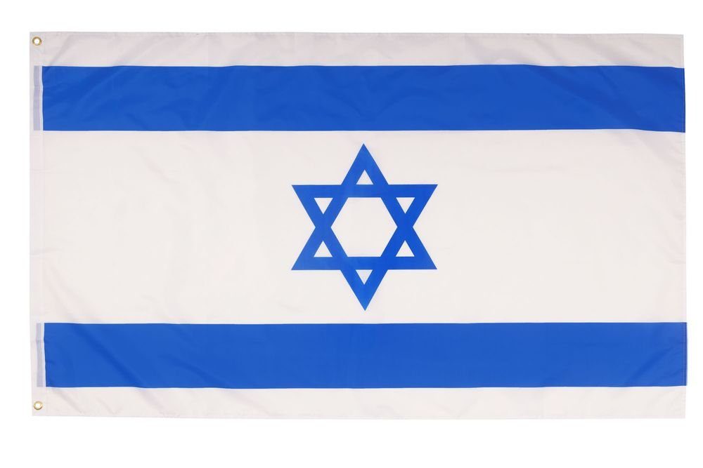 PHENO FLAGS Flagge Israel Flagge Jerusalem 90 x 150 cm Juden Fahne Nationalflagge (Hissflagge für Fahnenmast), Inkl. 2 Messing Ösen