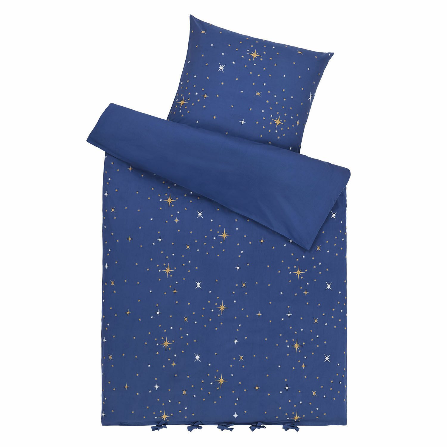 Mirabeau Kinderbettwäsche Bettwäsche Starwhisper blau/gold