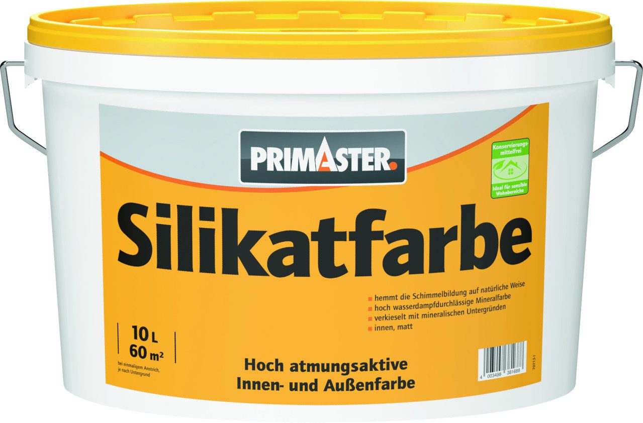 Primaster Wandfarbe Primaster Silikatfarbe 10 L weiß stumpfmatt