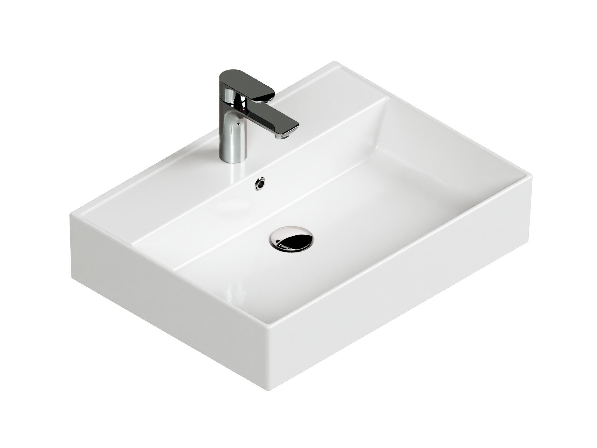 Aqua Bagno Waschbecken 60 cm weiss günstig online kaufen
