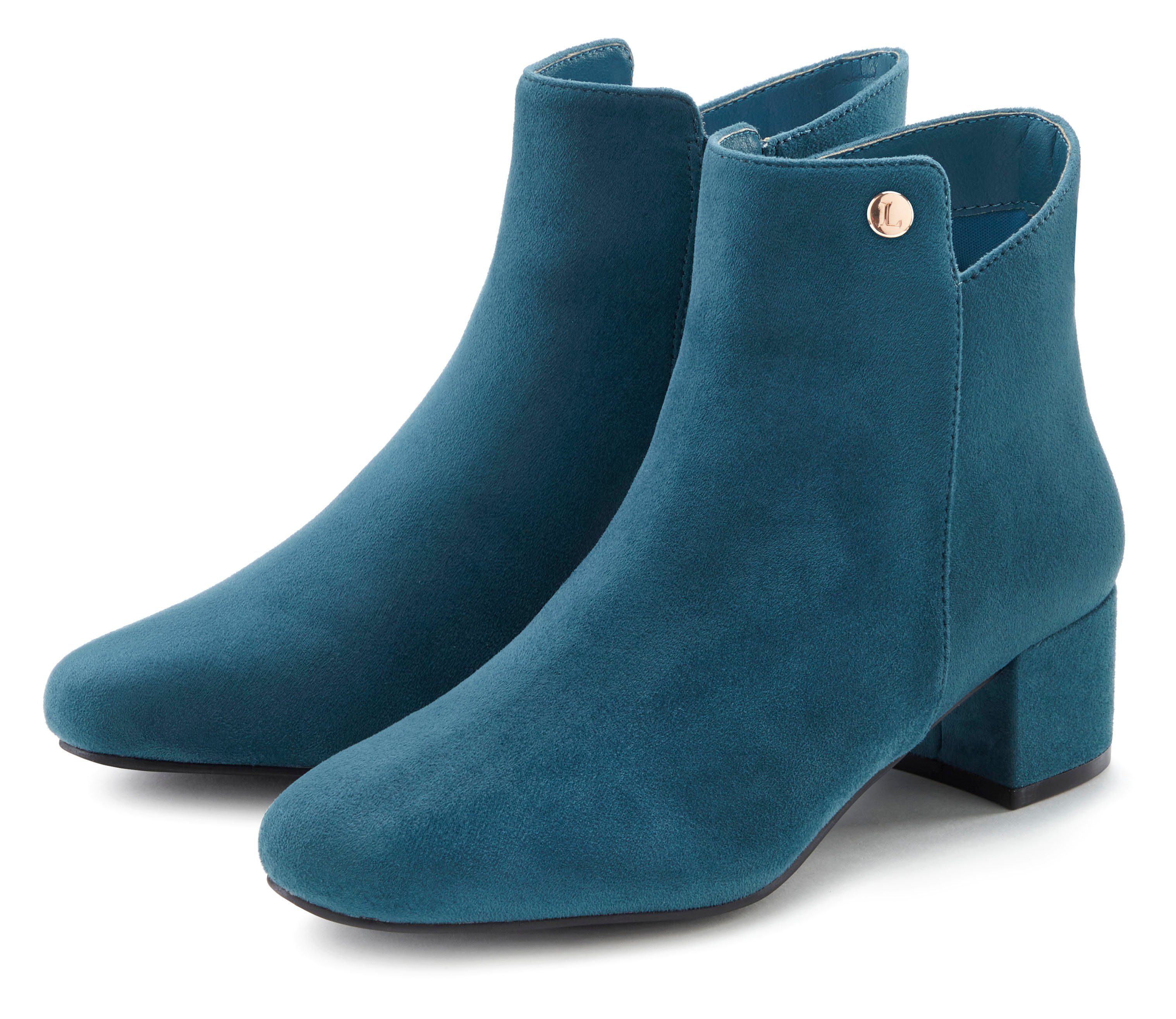 LASCANA Sommerstiefelette Stiefelette mit bequemen Blockabsatz, Ankle Boots günstig online kaufen