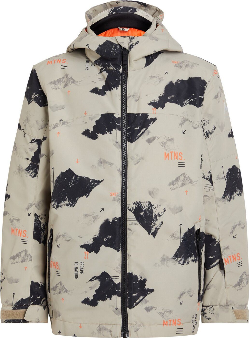 Skijacke Ju.-Jacke Hector jrs AOP/BROWN SMOKE