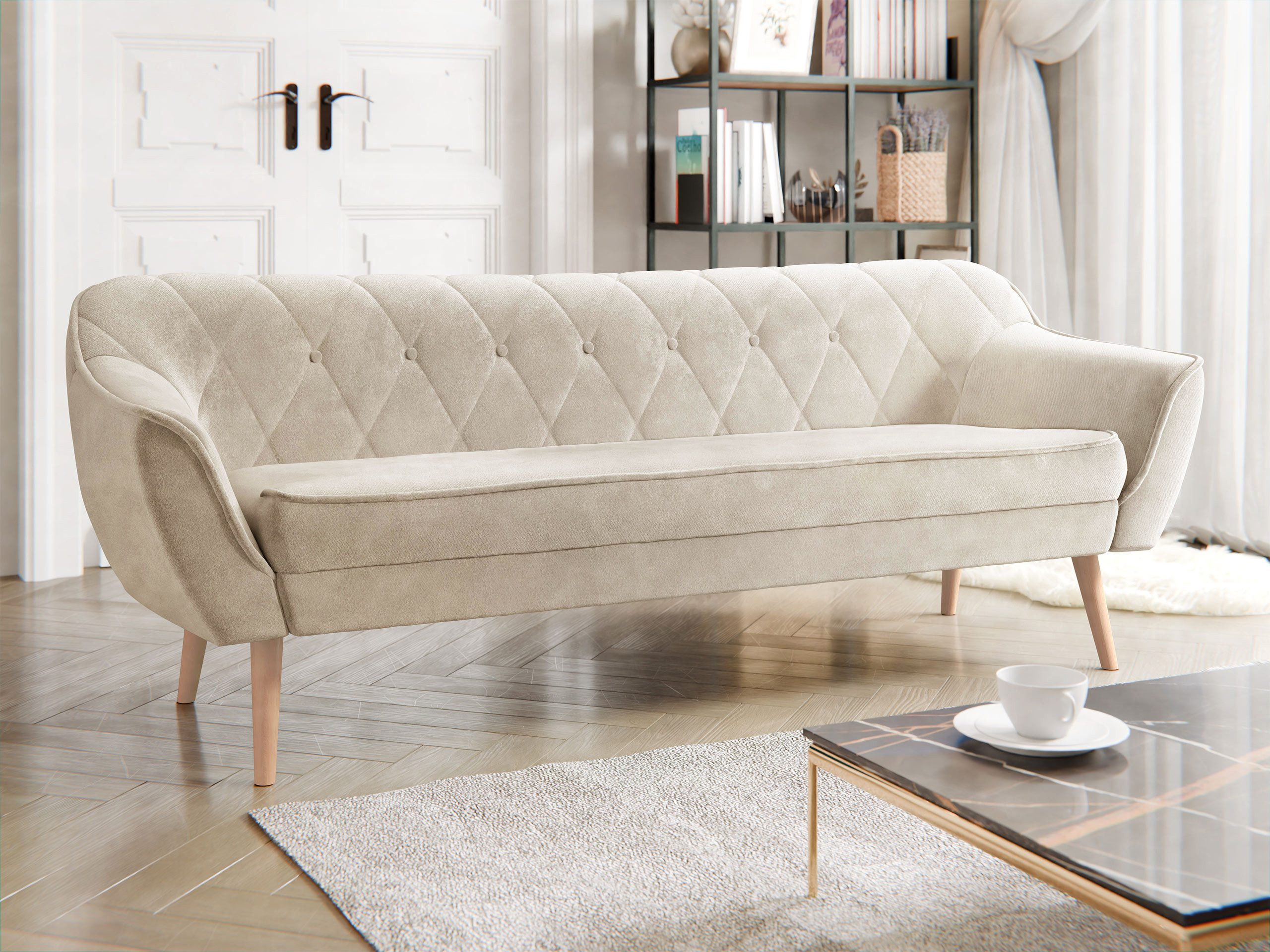 MIRJAN24 Sofa Skand 3, Holzkonstruktion, Wellenfeder, günstig online kaufen
