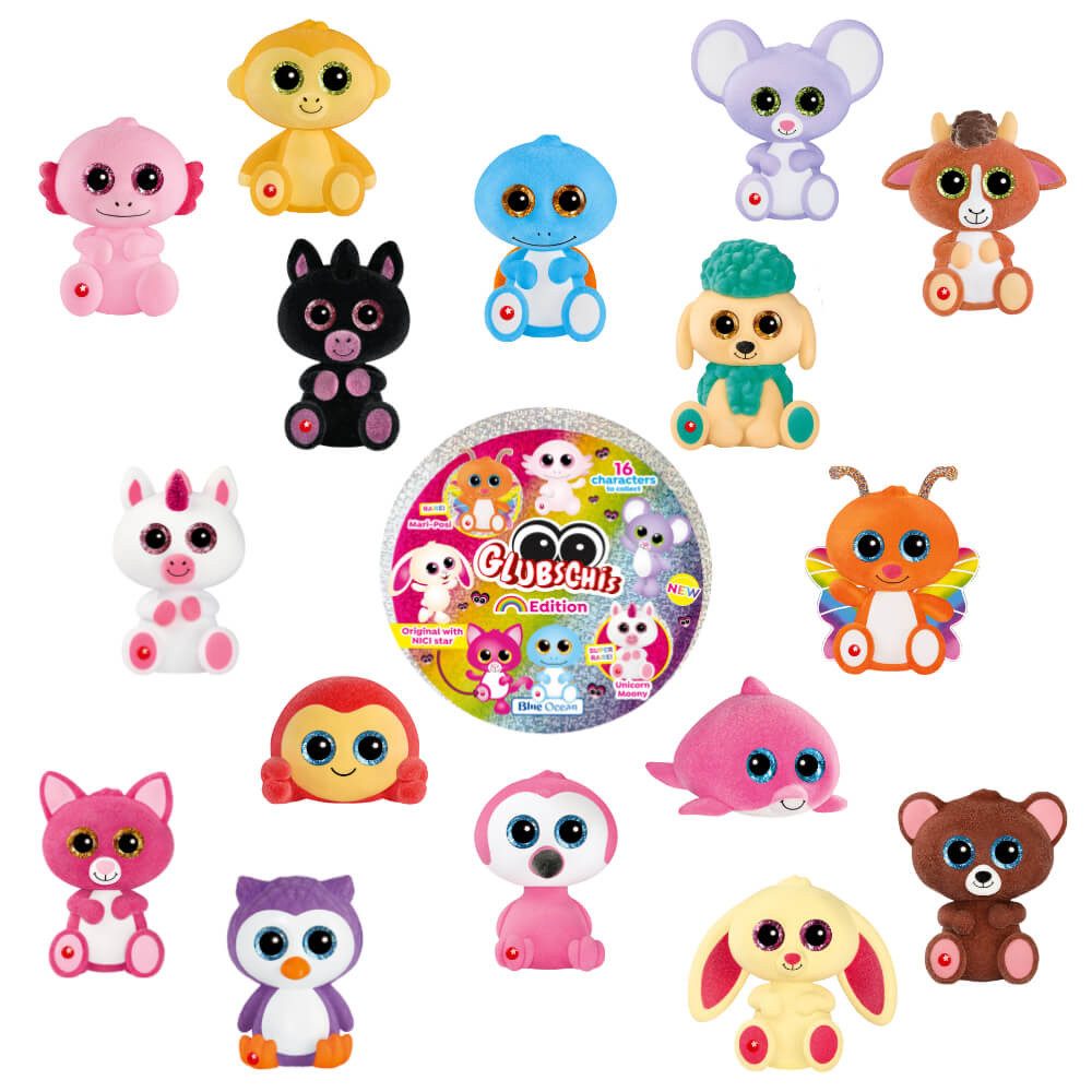 Blue Ocean Spielfigur Glubschis Sammelfiguren Rainbow Serie 6 - Glubschi Glitzer Figur, - Alle 16 Figuren