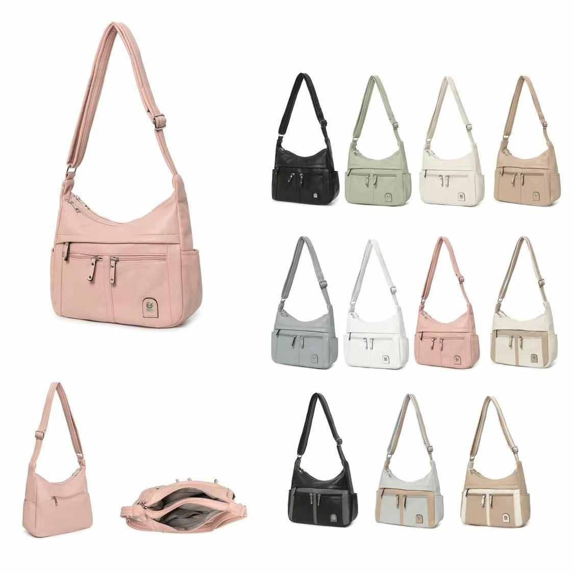 ITALYSHOP24 Schultertasche Damen Tasche Vintage Shopper Umhängetasche Handt günstig online kaufen