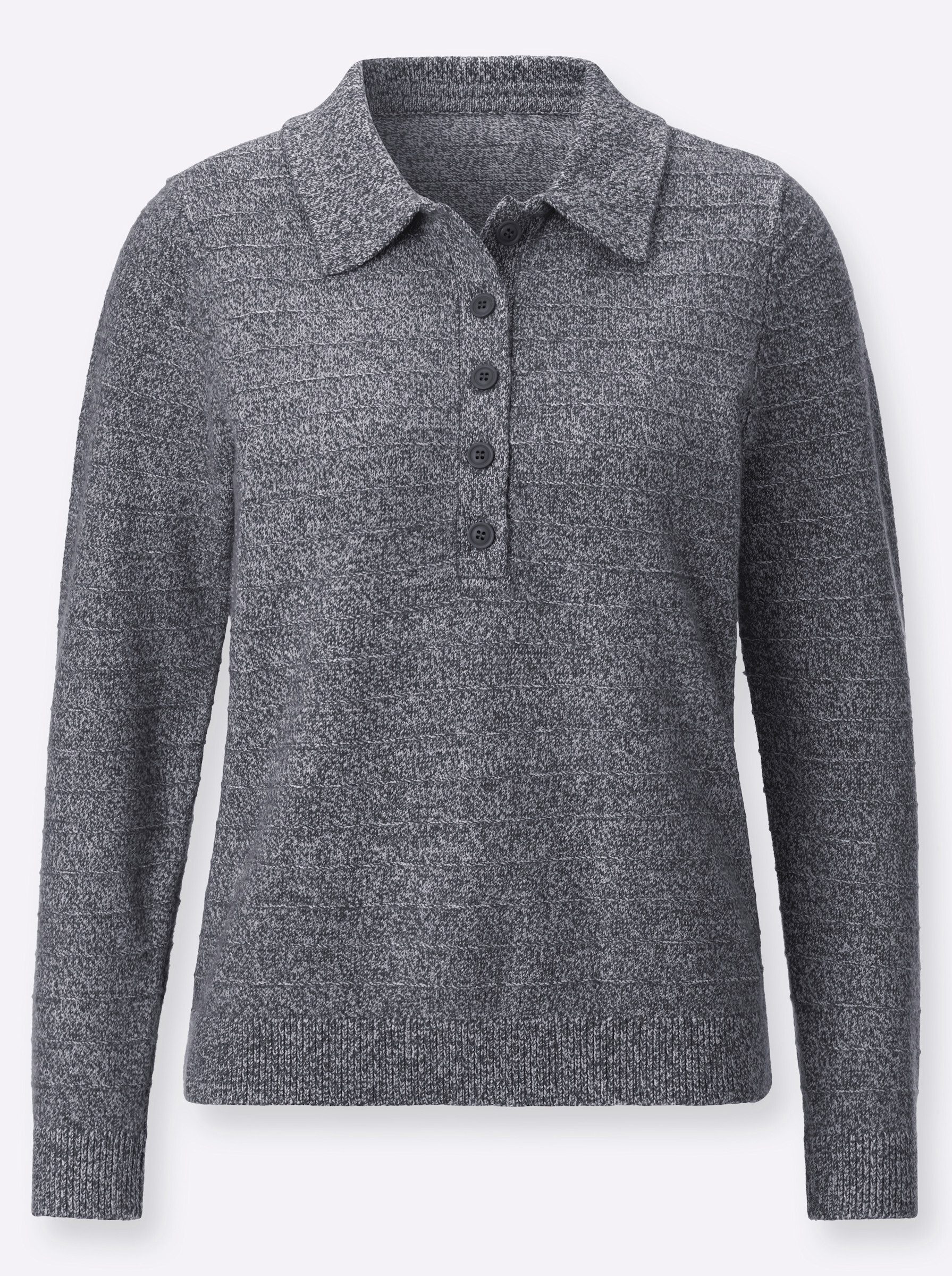 Witt Strickpullover Polopullover Langarm Jersey