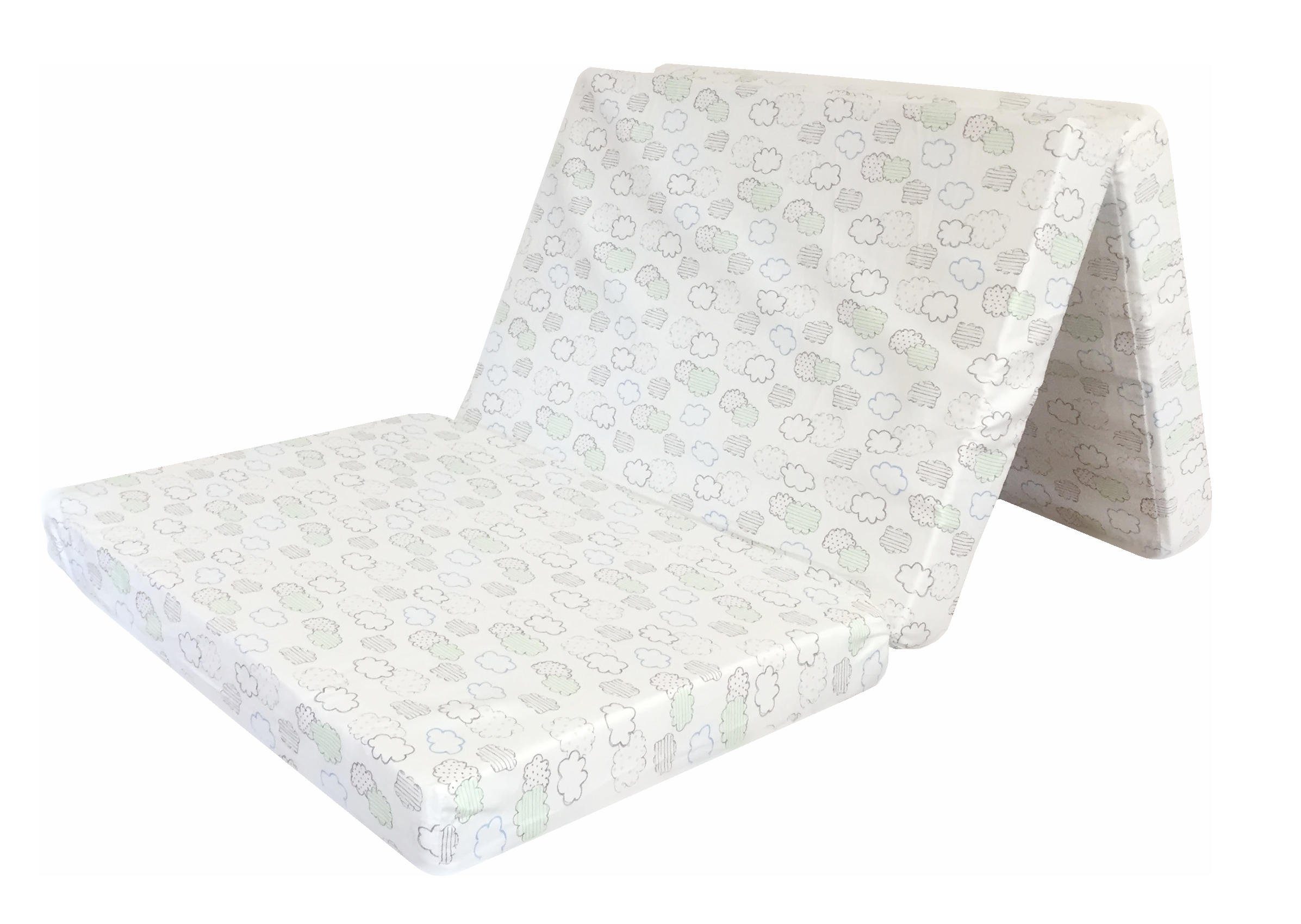 Kindermatratze Alvi faltbare Reisebettmatratze für Baby & Kinder Exclusiv, Alvi®, mit Tragetasche, Größe: 60 x 120 x 6 cm, Kern: Schaumstoff, klappbare Matratze bis 30°C waschbar, 100% Polyester