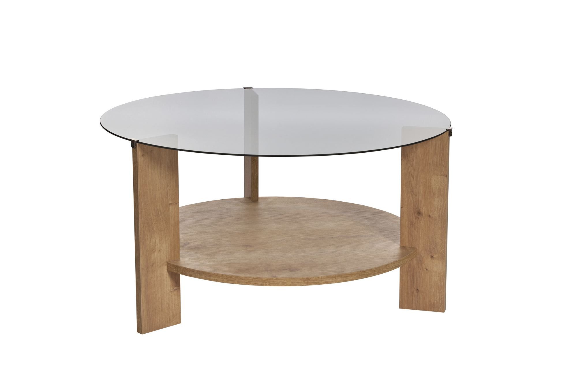 Skye Decor Couchtisch Clara (1 Tisch), Runder Kaffeetisch mit Ablagefläche