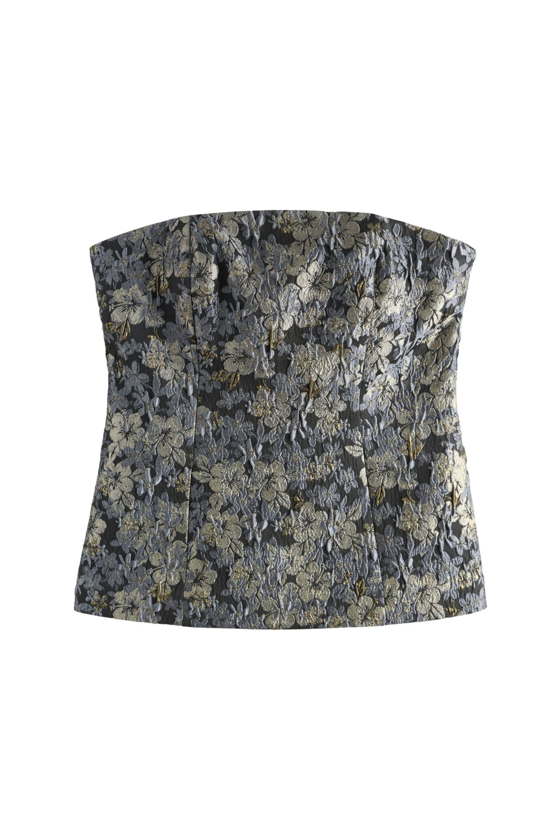 Next Bandeautop Längerer Metallic-Cover-up, Jacquardstruktur (1-tlg) günstig online kaufen